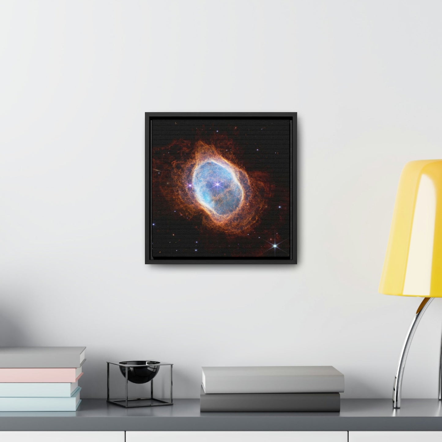 Gallery Canvas Wraps, Square Frame - US MADE - James Web Telescope - Southern Ring Nebula (NIRCam) - Green Forest Home