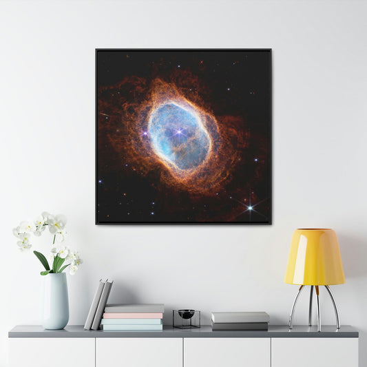 Gallery Canvas Wraps, Square Frame - US MADE - James Web Telescope - Southern Ring Nebula (NIRCam) - Green Forest Home