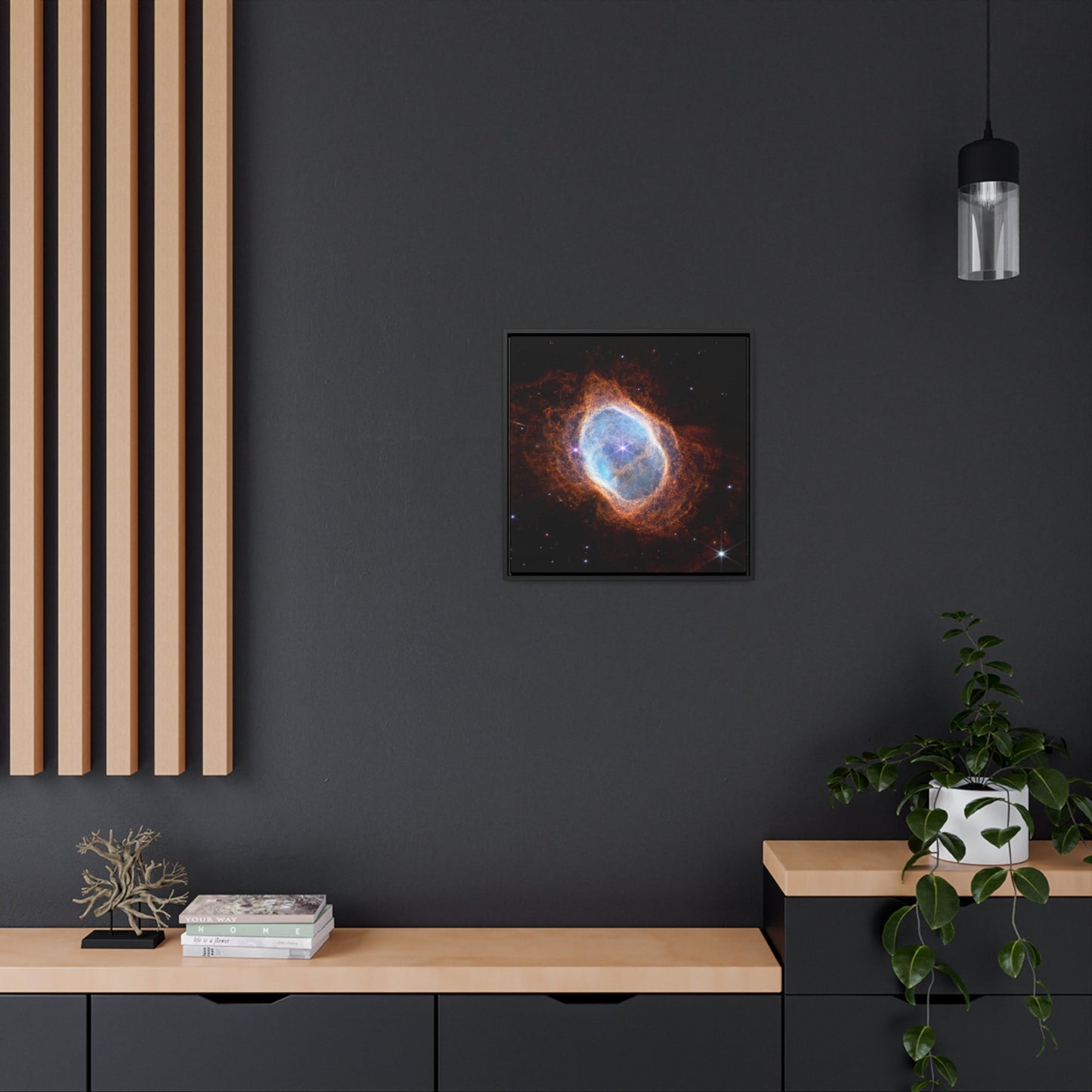 Gallery Canvas Wraps, Square Frame - US MADE - James Web Telescope - Southern Ring Nebula (NIRCam) - Green Forest Home