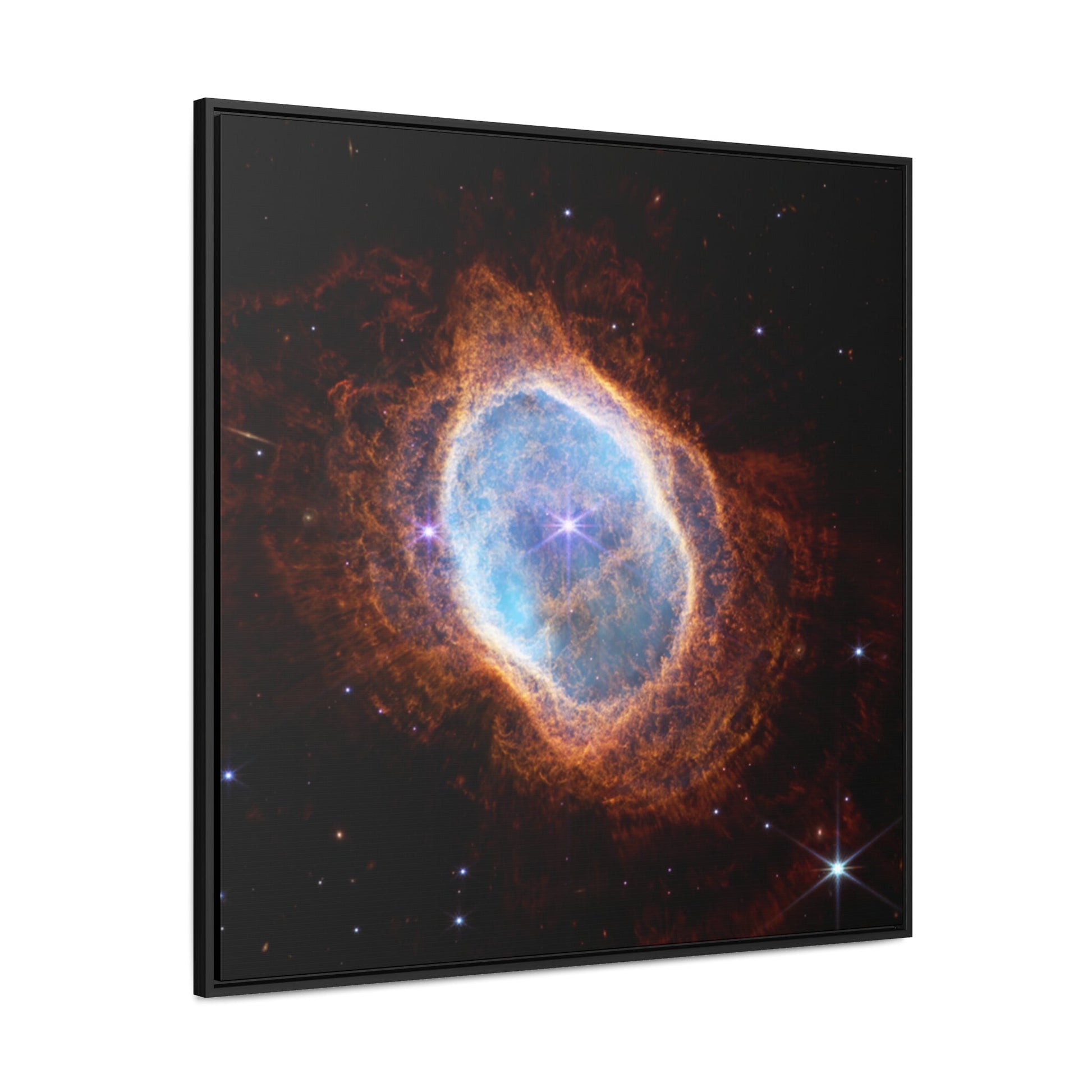 Gallery Canvas Wraps, Square Frame - US MADE - James Web Telescope - Southern Ring Nebula (NIRCam) - Green Forest Home