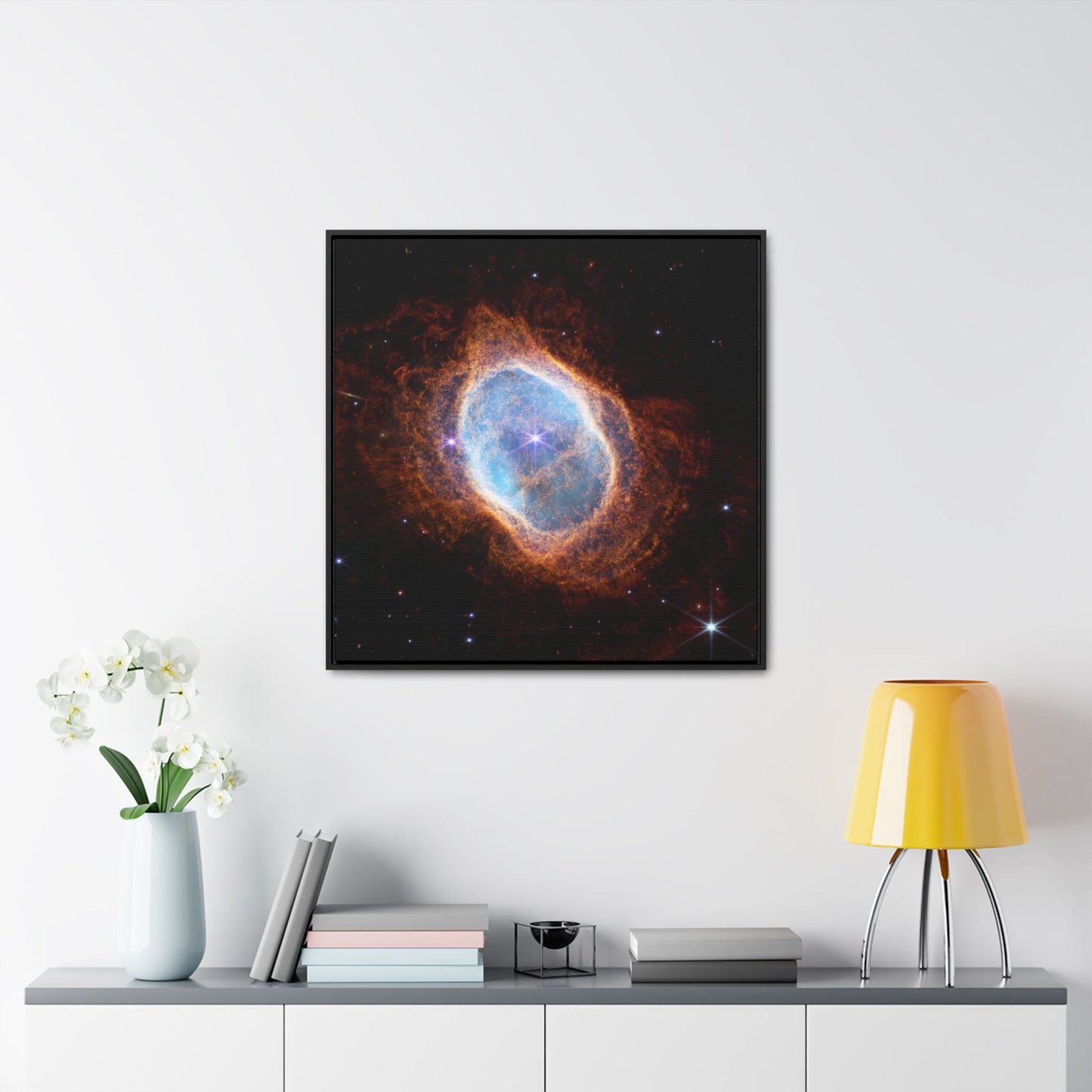 Gallery Canvas Wraps, Square Frame - US MADE - James Web Telescope - Southern Ring Nebula (NIRCam) - Green Forest Home