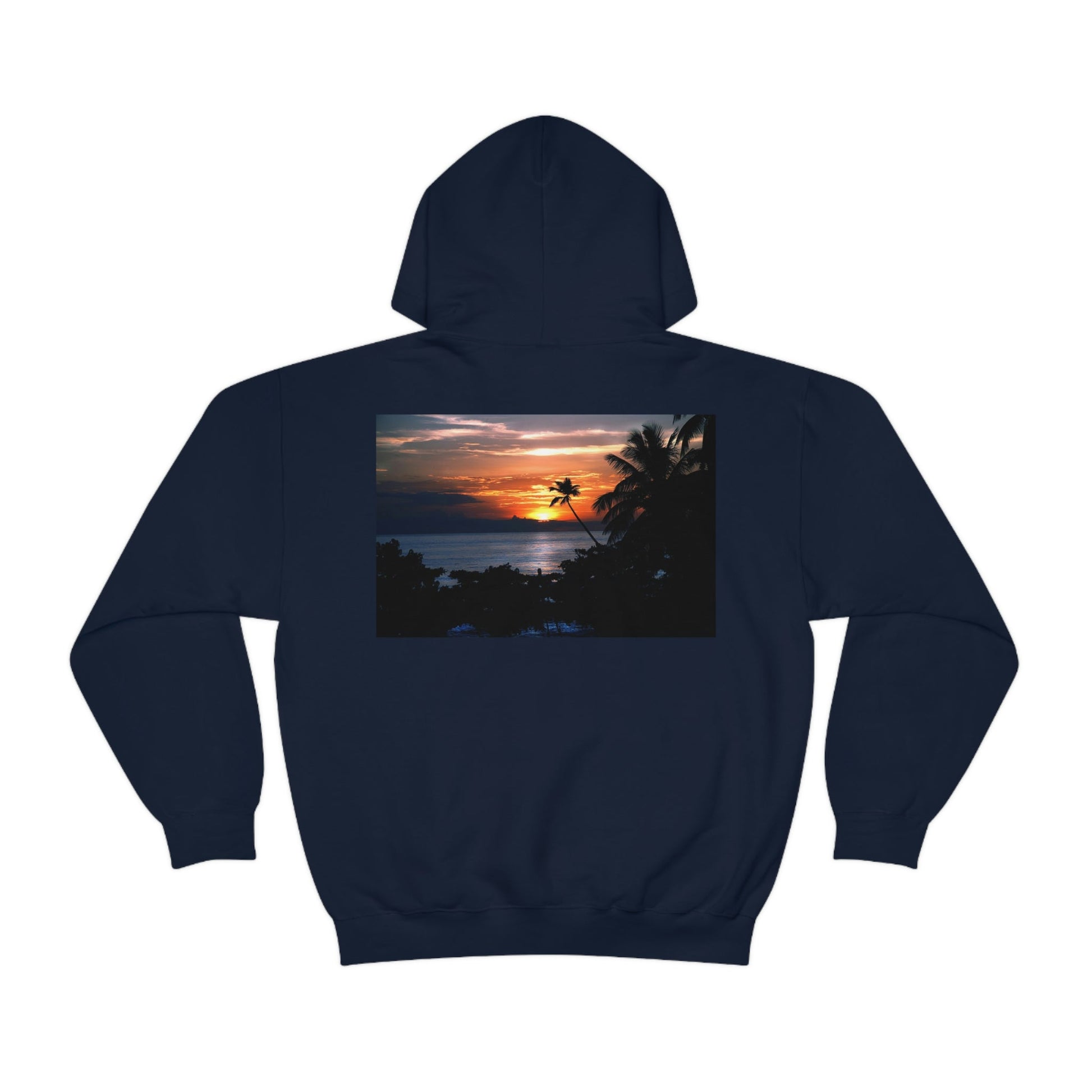 GILDAN 18500 Unisex Heavy Blend Hooded Sweatshirt - keep warm - Awesome RINCON Beach In Puerto Rico - Surfing, Food, Lodging, Fun - Green Forest Home