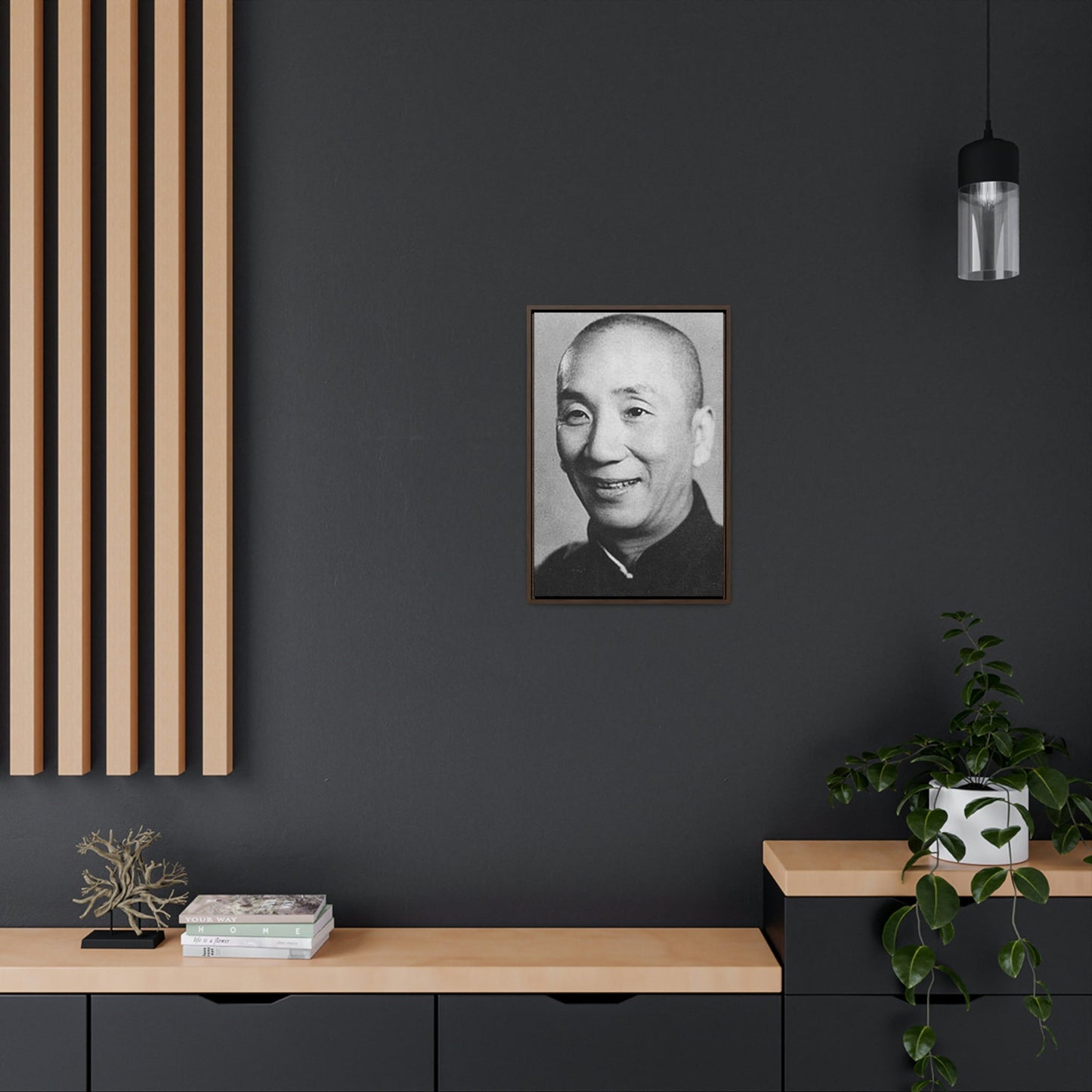 GREAT CHINA COLLECTION - Vertical Framed Premium Gallery Wrap Canvas - YIP Man - Martials Arts Master - made famous by his disciple Bruce Lee - Green Forest Home