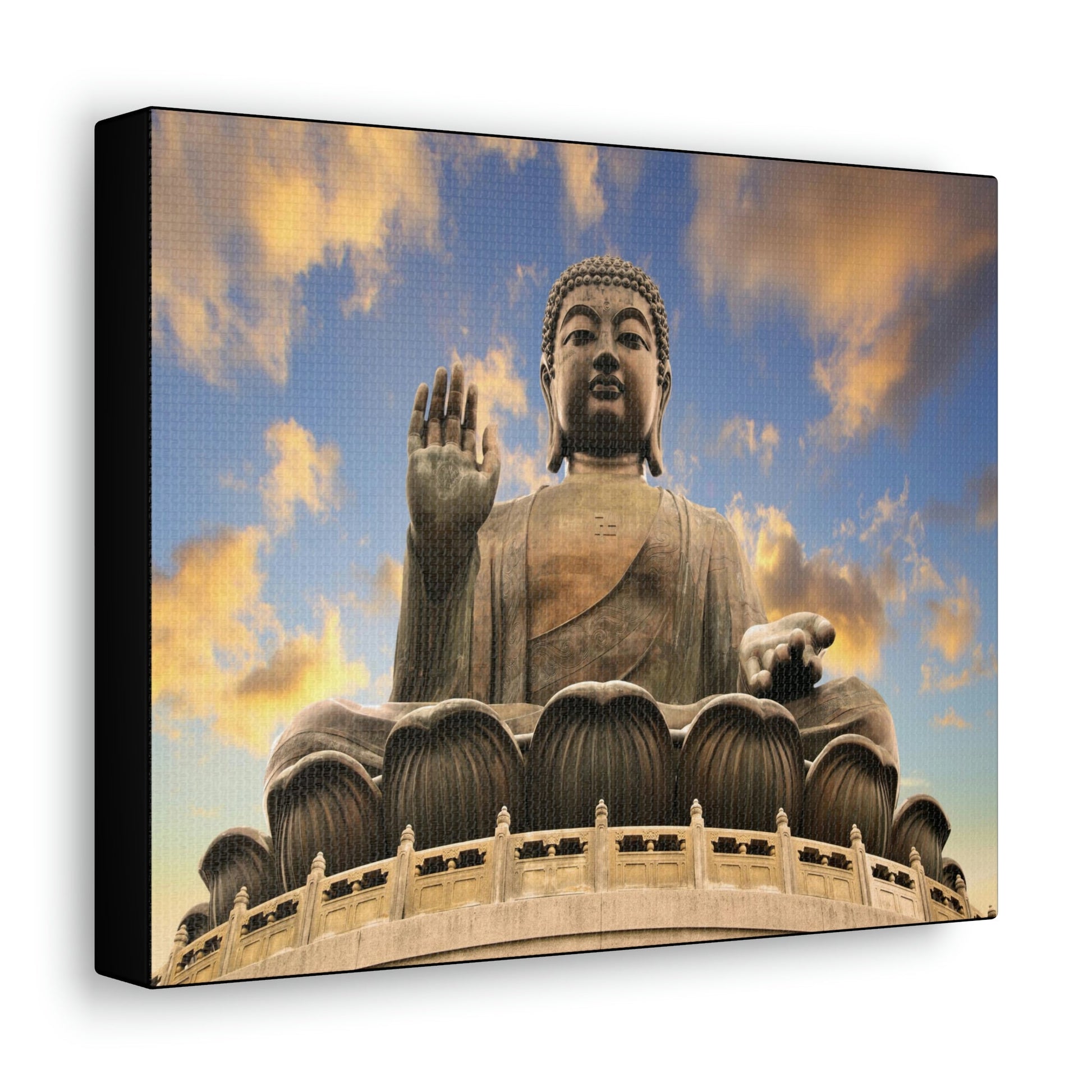 HONG KONG - SMALL Canvas Gallery Wraps - Giant Buddha sitting & sending blessings - Hong Kong - Green Forest Home