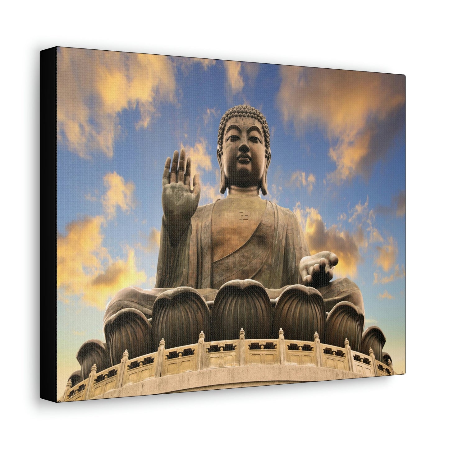 HONG KONG - SMALL Canvas Gallery Wraps - Giant Buddha sitting & sending blessings - Hong Kong - Green Forest Home