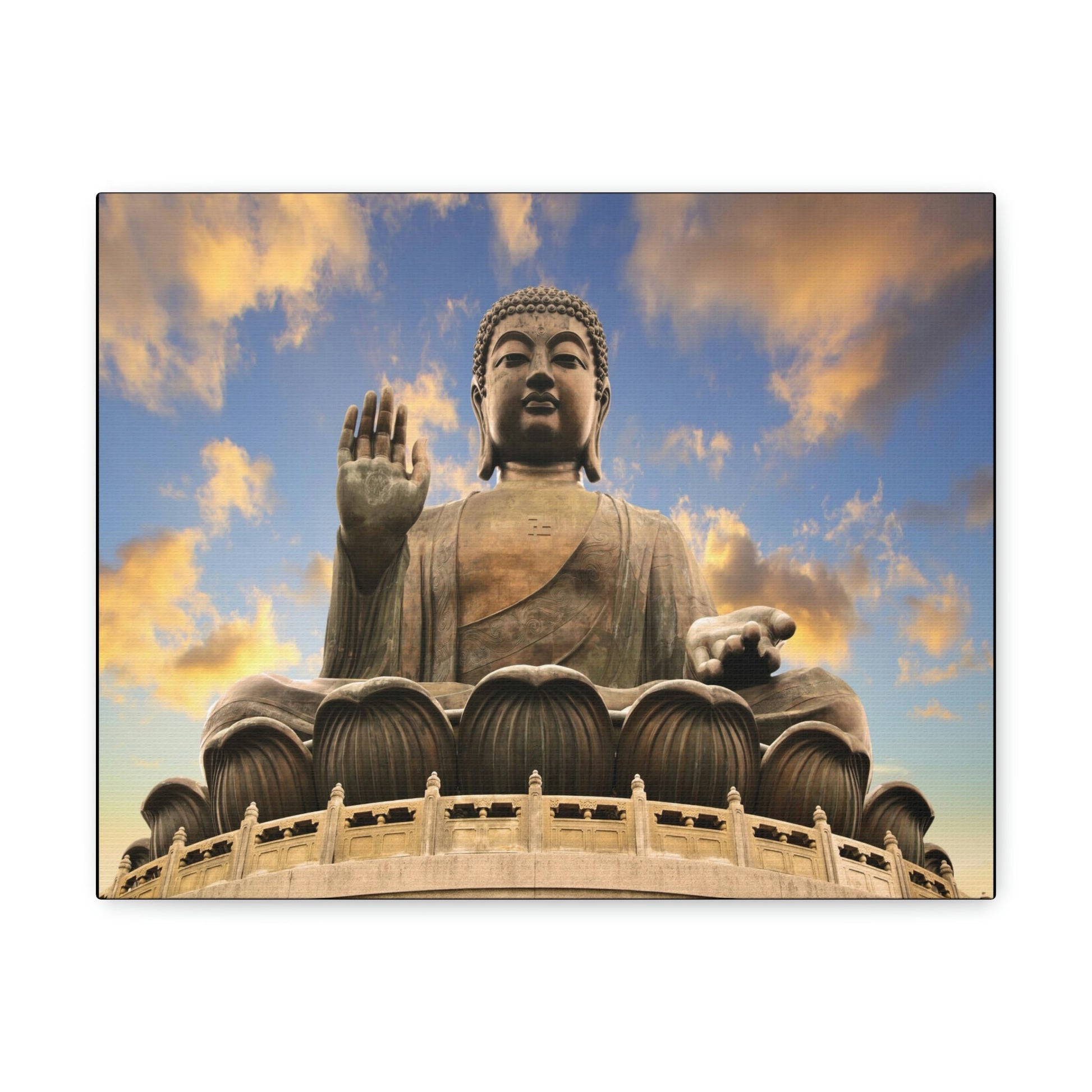 HONG KONG - SMALL Canvas Gallery Wraps - Giant Buddha sitting & sending blessings - Hong Kong - Green Forest Home