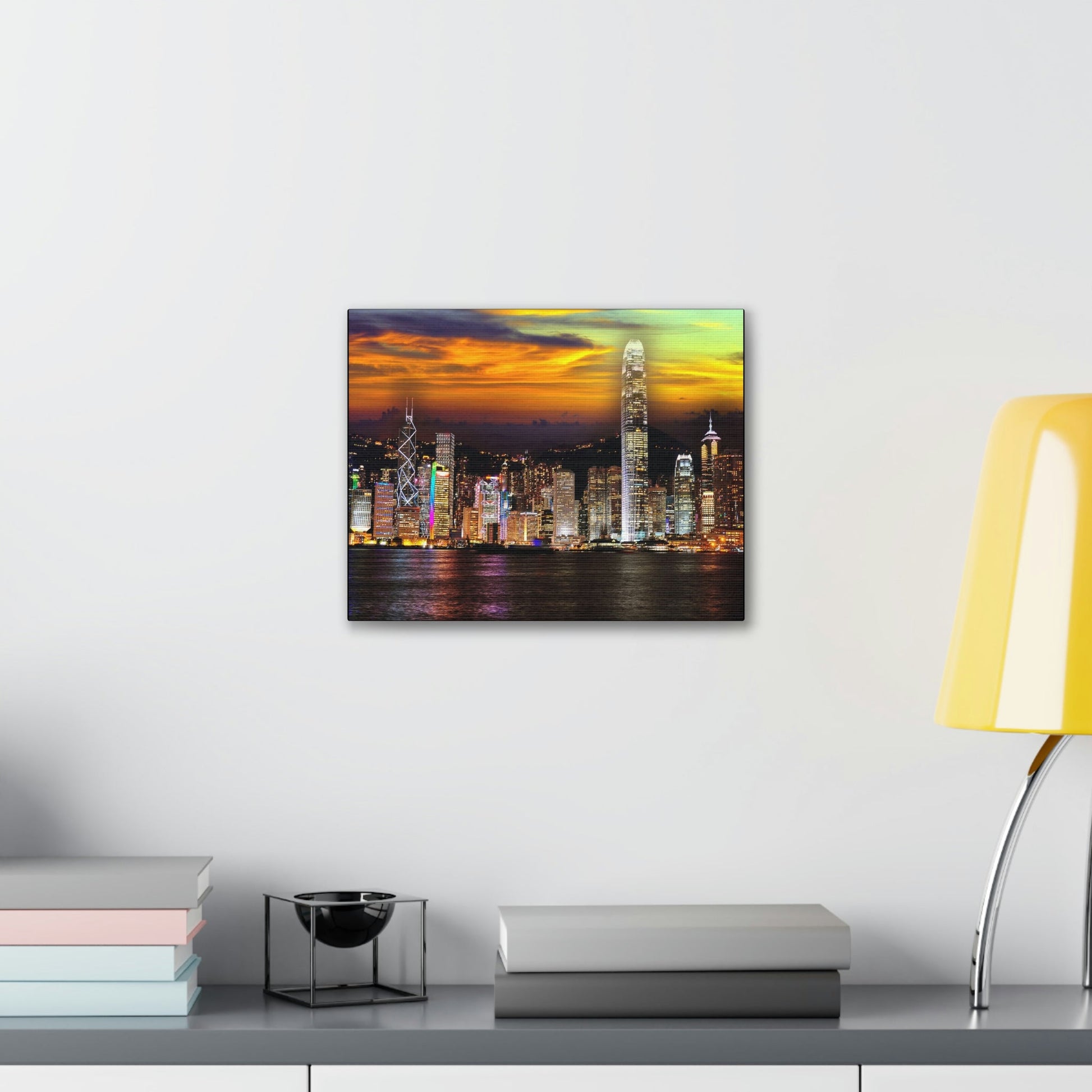 HONG KONG - SMALL Canvas Gallery Wraps - View of the skyscrapers of Hong Kong from Kowloon island - HK - Green Forest Home