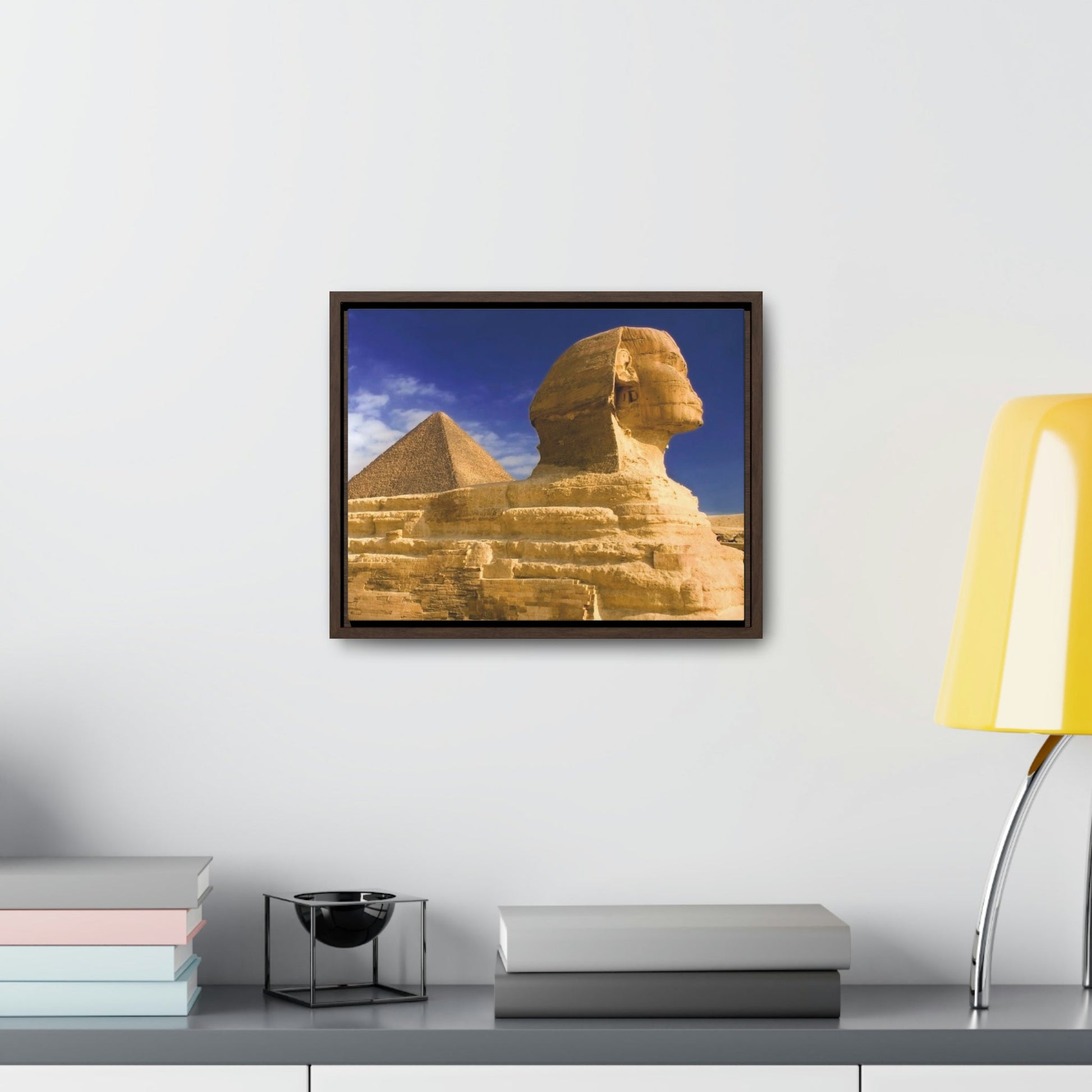 Horizontal Framed Premium Gallery Wrap Canvas - Closeup to The Great Sphinx of Giza - Egypt - Ancient religions - Green Forest Home