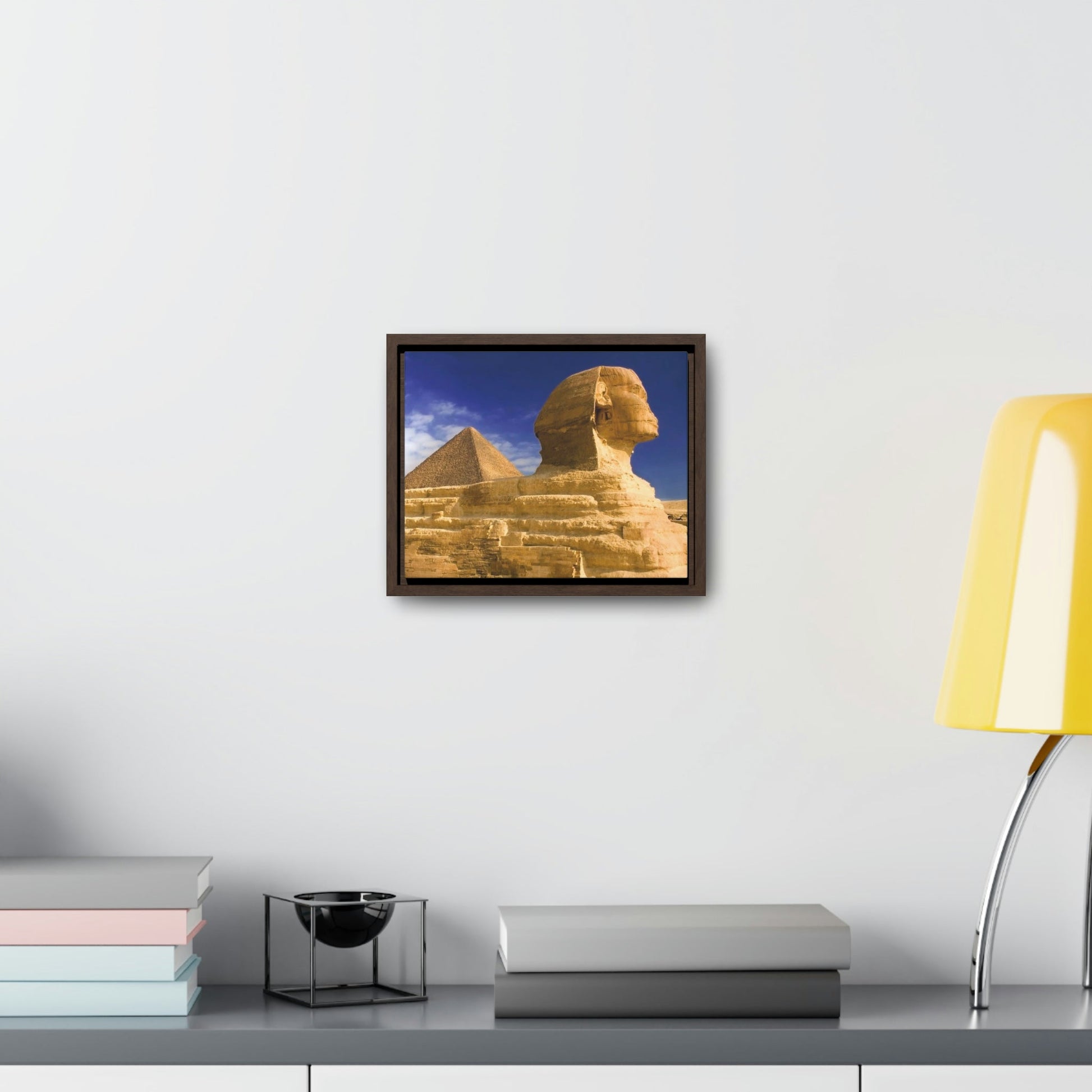 Horizontal Framed Premium Gallery Wrap Canvas - Closeup to The Great Sphinx of Giza - Egypt - Ancient religions - Green Forest Home