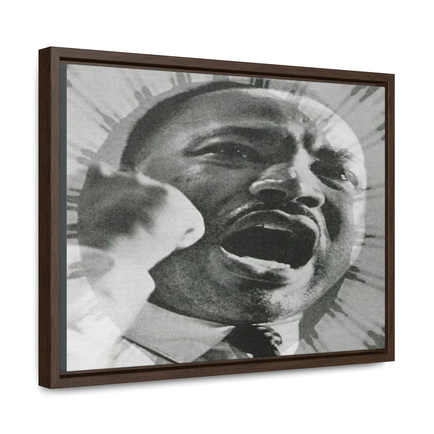 Horizontal Framed Premium Gallery Wrap Canvas - MARTIN LUTHER KING JR - IN CELEBRATION OF MAY 17 1957 MLK SPEECH - "GIVE US THE BALLOT" ADDRESS IN WA. DC. - Green Forest Home