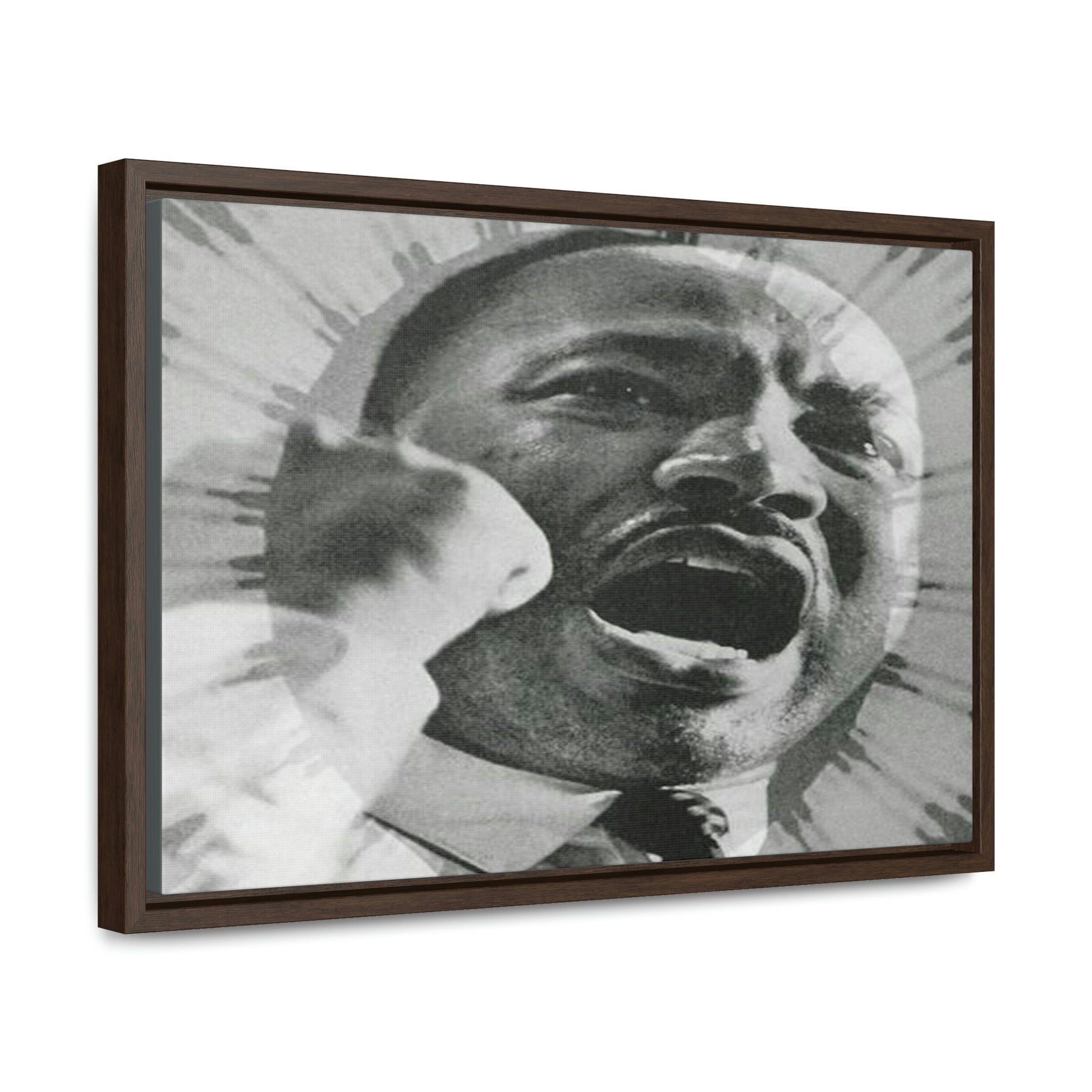 Horizontal Framed Premium Gallery Wrap Canvas - MARTIN LUTHER KING JR - IN CELEBRATION OF MAY 17 1957 MLK SPEECH - "GIVE US THE BALLOT" ADDRESS IN WA. DC. - Green Forest Home