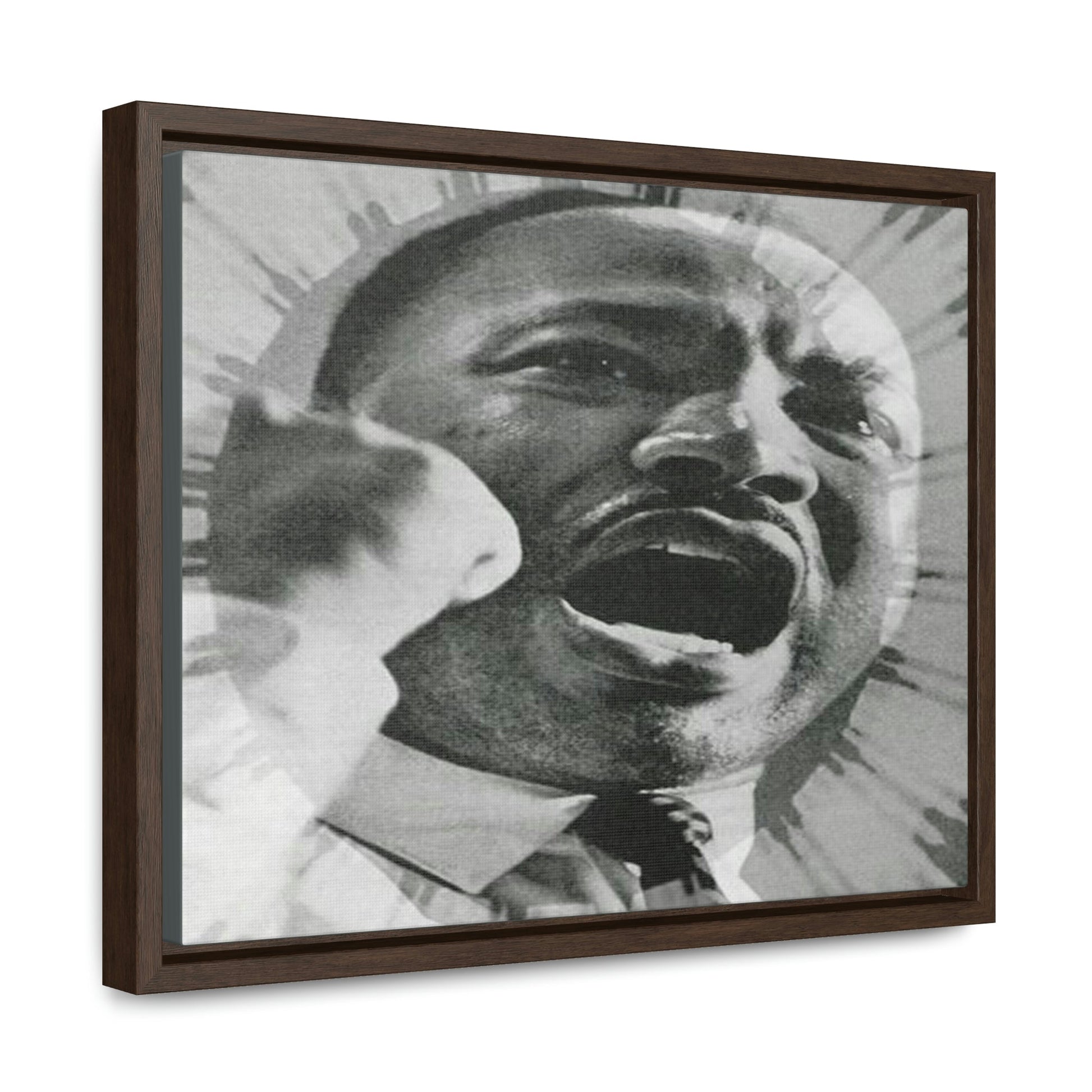 Horizontal Framed Premium Gallery Wrap Canvas - MARTIN LUTHER KING JR - IN CELEBRATION OF MAY 17 1957 MLK SPEECH - "GIVE US THE BALLOT" ADDRESS IN WA. DC. - Green Forest Home