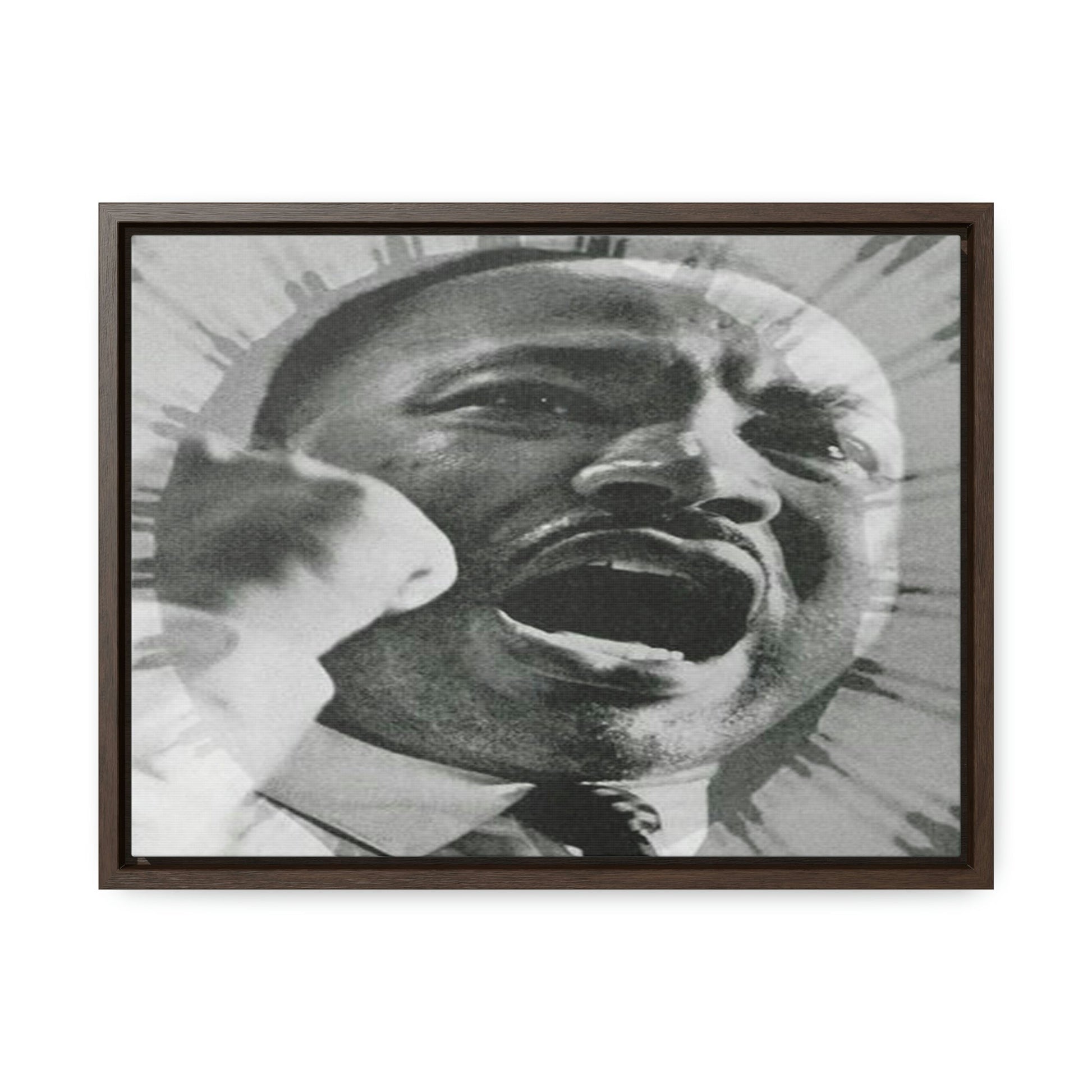 Horizontal Framed Premium Gallery Wrap Canvas - MARTIN LUTHER KING JR - IN CELEBRATION OF MAY 17 1957 MLK SPEECH - "GIVE US THE BALLOT" ADDRESS IN WA. DC. - Green Forest Home