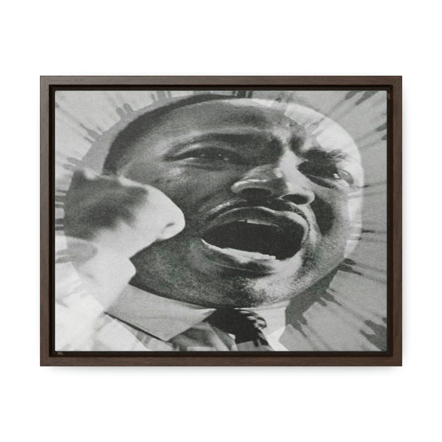 Horizontal Framed Premium Gallery Wrap Canvas - MARTIN LUTHER KING JR - IN CELEBRATION OF MAY 17 1957 MLK SPEECH - "GIVE US THE BALLOT" ADDRESS IN WA. DC. - Green Forest Home