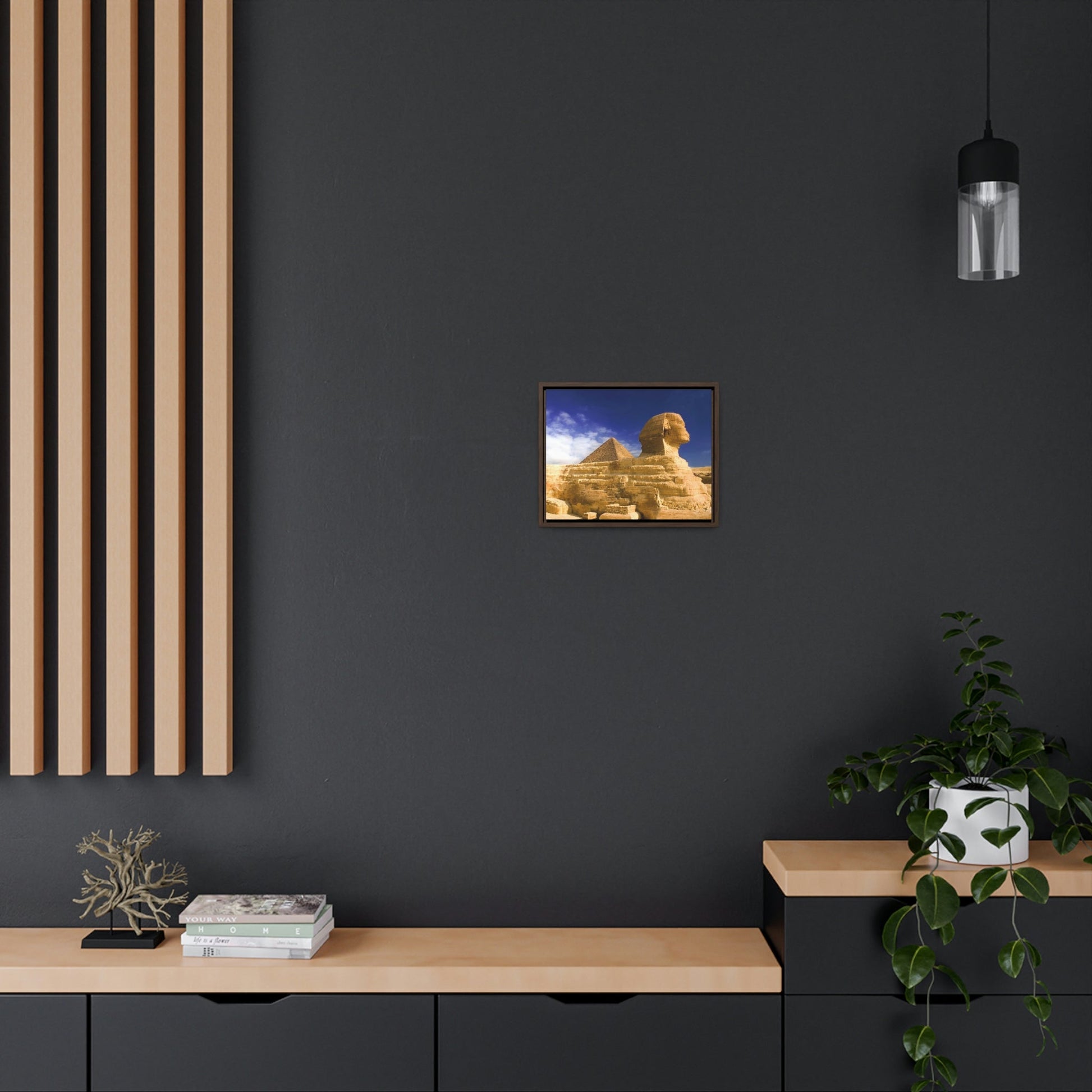 Horizontal Framed Premium Gallery Wrap Canvas - The Great Sphinx of Giza - Egypt - Ancient religions - Green Forest Home