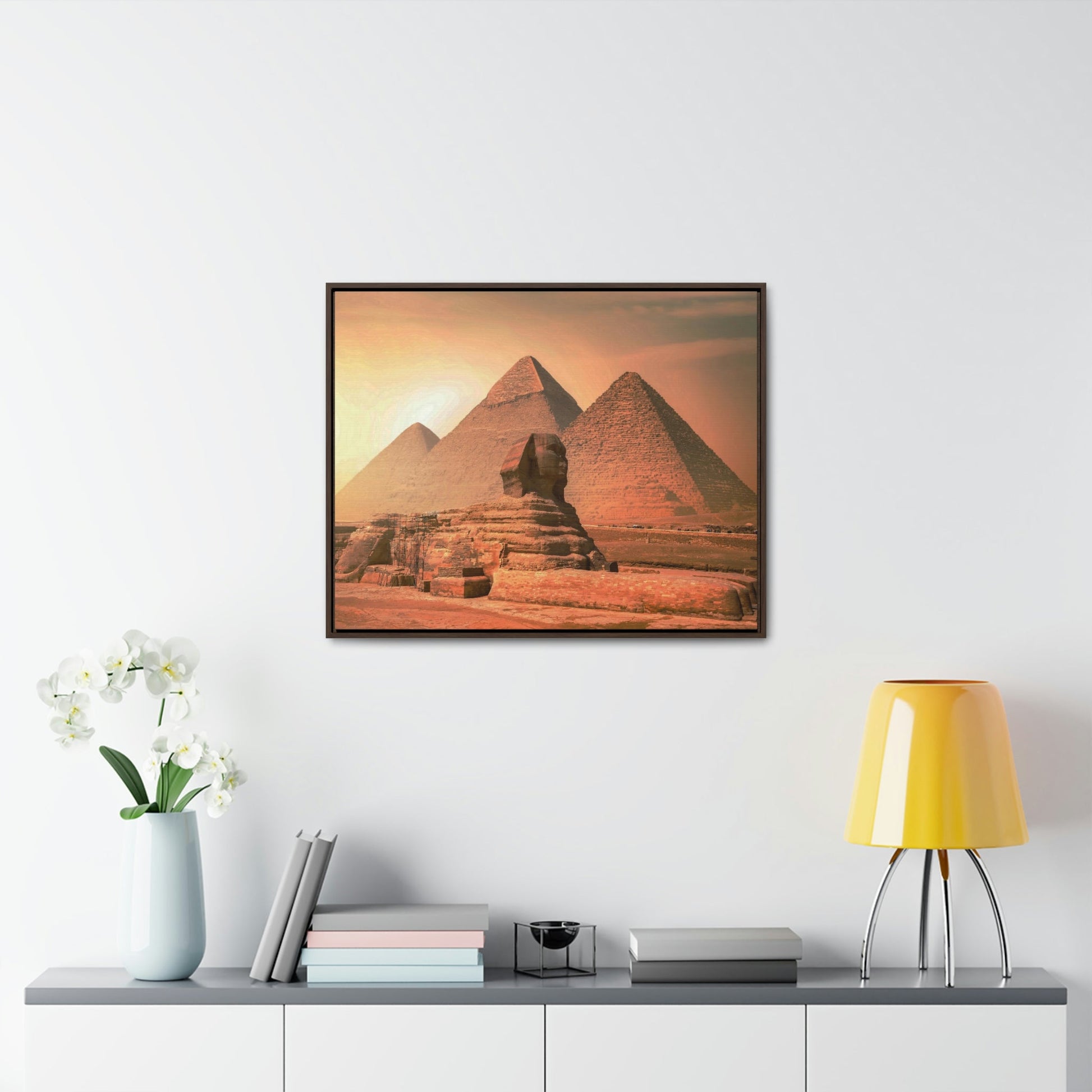 Horizontal Framed Premium Gallery Wrap Canvas - The Great Sphinx of Giza - Egypt - Ancient religions - Green Forest Home