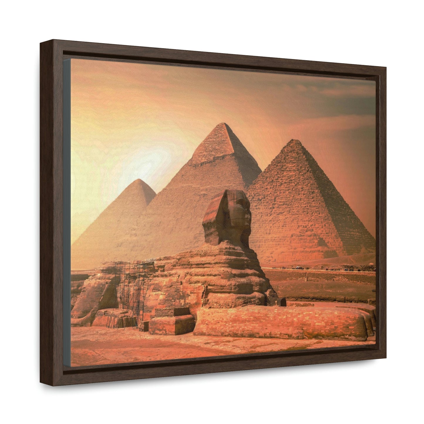 Horizontal Framed Premium Gallery Wrap Canvas - The Great Sphinx of Giza - Egypt - Ancient religions - Green Forest Home