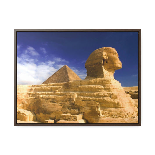 Horizontal Framed Premium Gallery Wrap Canvas - The Great Sphinx of Giza - Egypt - Ancient religions - Green Forest Home