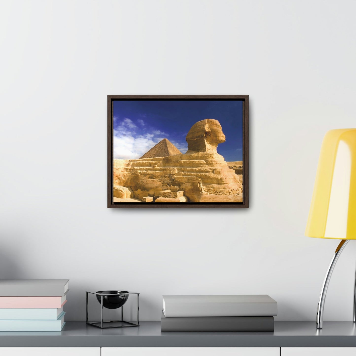 Horizontal Framed Premium Gallery Wrap Canvas - The Great Sphinx of Giza - Egypt - Ancient religions - Green Forest Home