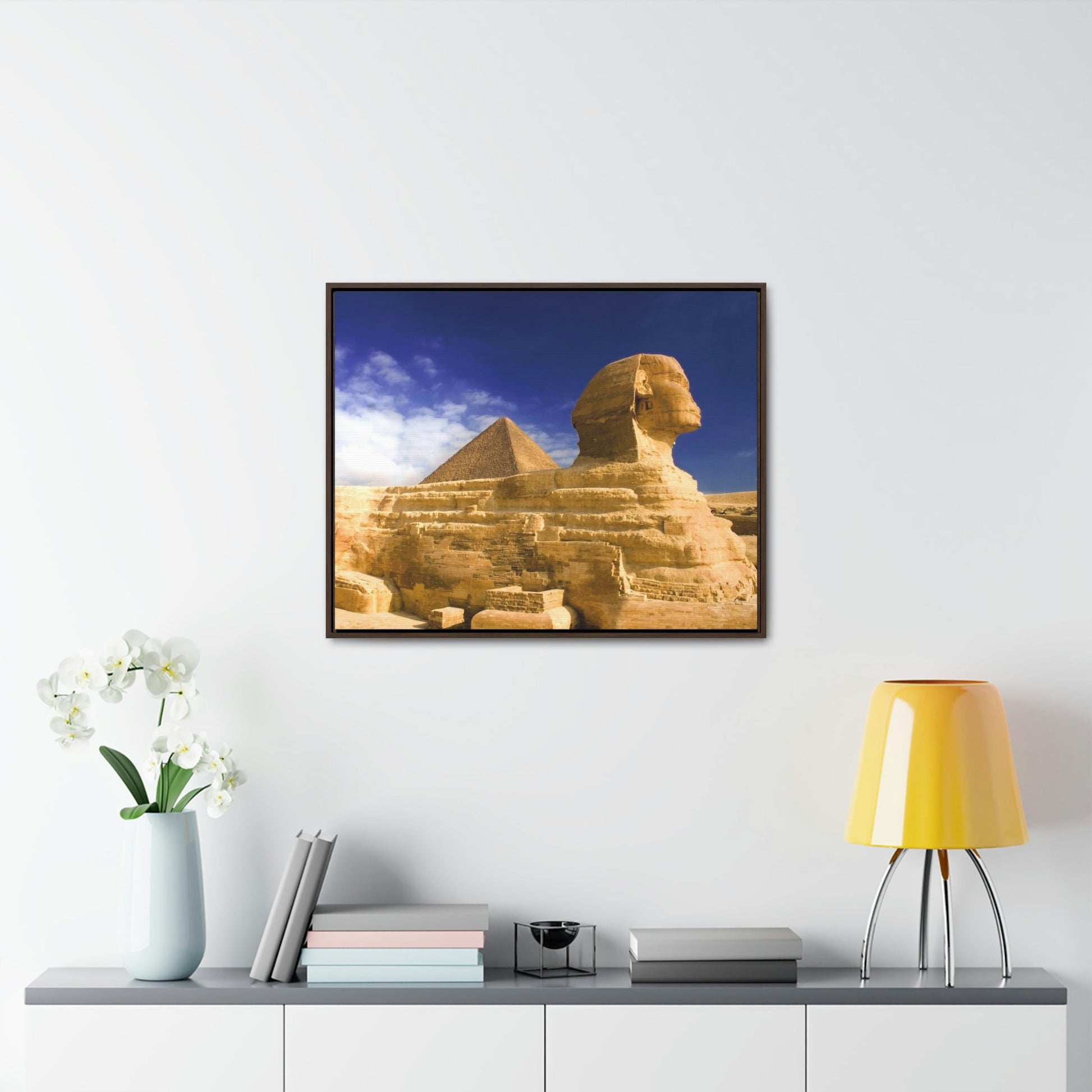 Horizontal Framed Premium Gallery Wrap Canvas - The Great Sphinx of Giza - Egypt - Ancient religions - Green Forest Home