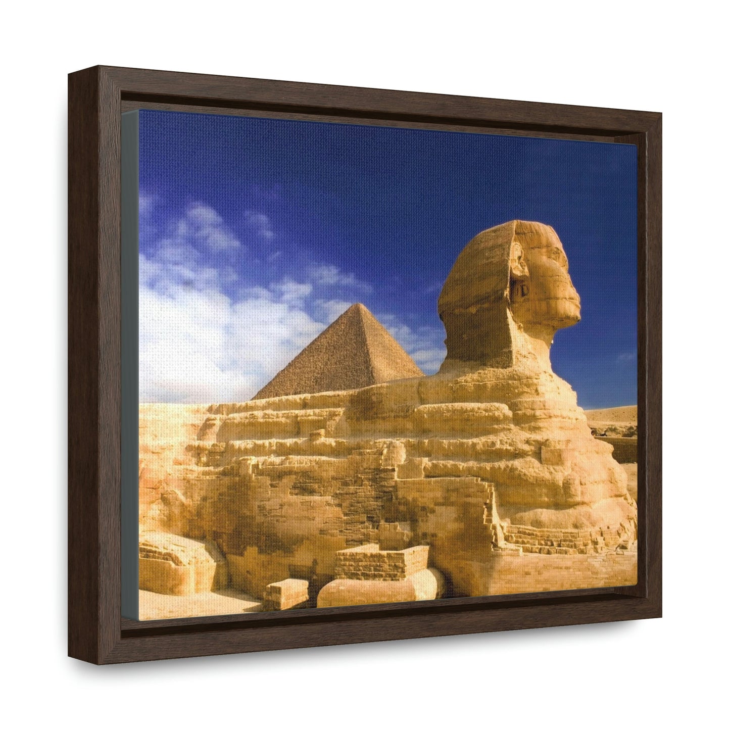 Horizontal Framed Premium Gallery Wrap Canvas - The Great Sphinx of Giza - Egypt - Ancient religions - Green Forest Home