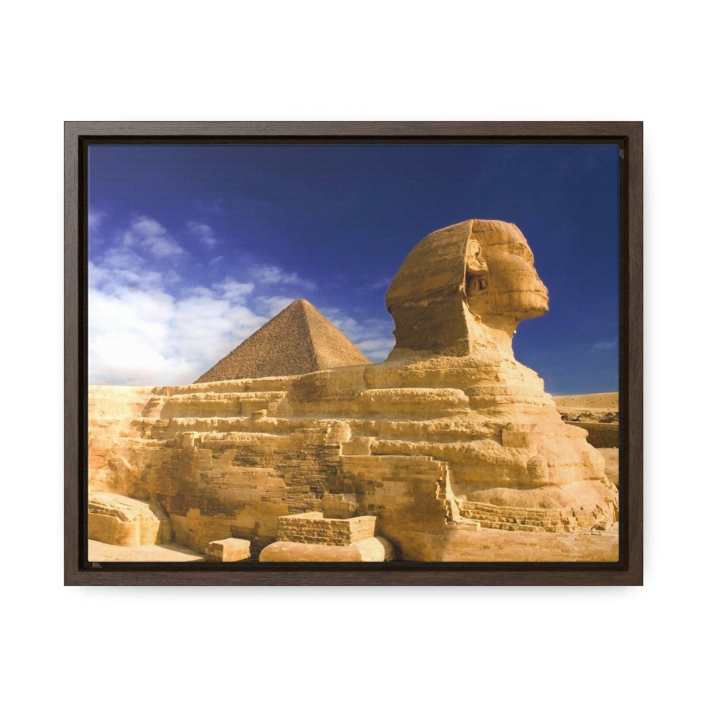 Horizontal Framed Premium Gallery Wrap Canvas - The Great Sphinx of Giza - Egypt - Ancient religions - Green Forest Home