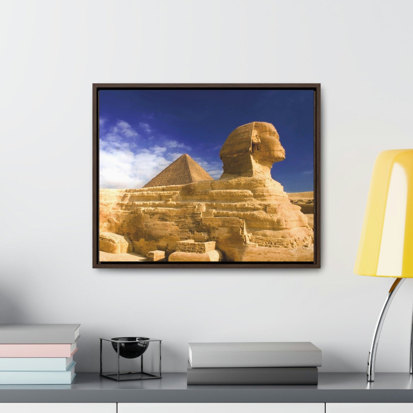 Horizontal Framed Premium Gallery Wrap Canvas - The Great Sphinx of Giza - Egypt - Ancient religions - Green Forest Home