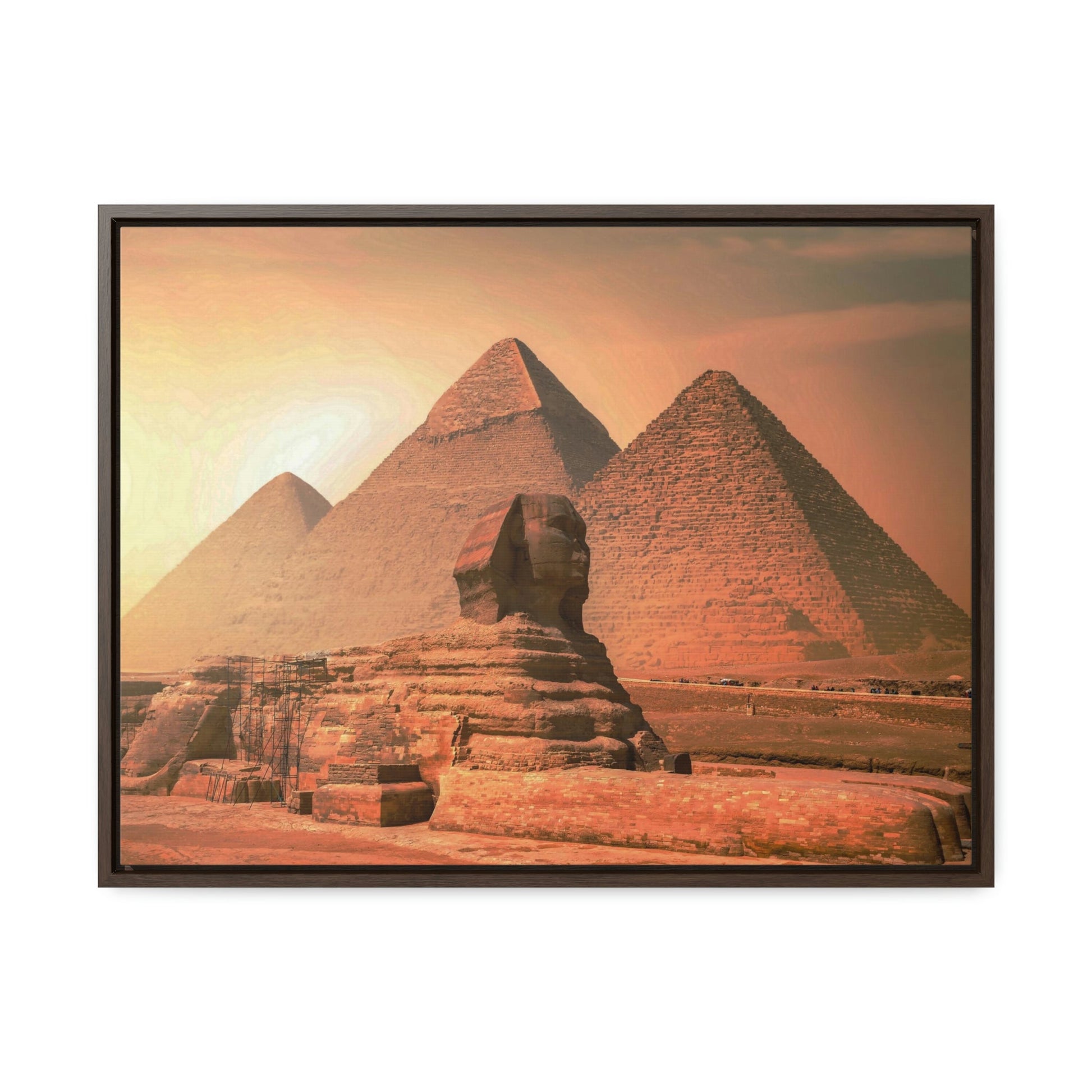 Horizontal Framed Premium Gallery Wrap Canvas - The Great Sphinx of Giza - Egypt - Ancient religions - Green Forest Home