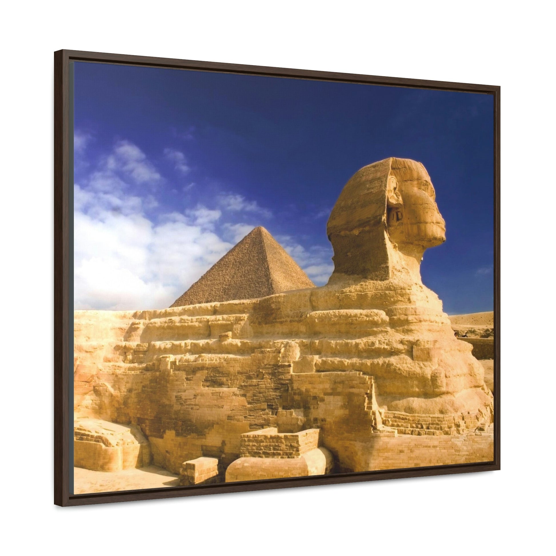 Horizontal Framed Premium Gallery Wrap Canvas - The Great Sphinx of Giza - Egypt - Ancient religions - Green Forest Home