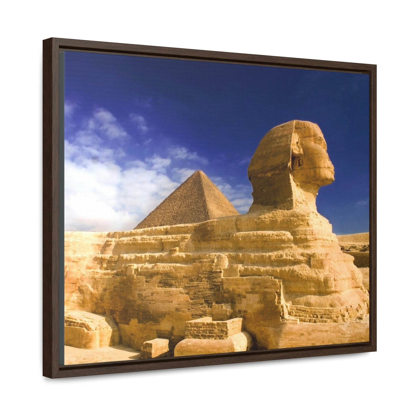 Horizontal Framed Premium Gallery Wrap Canvas - The Great Sphinx of Giza - Egypt - Ancient religions - Green Forest Home