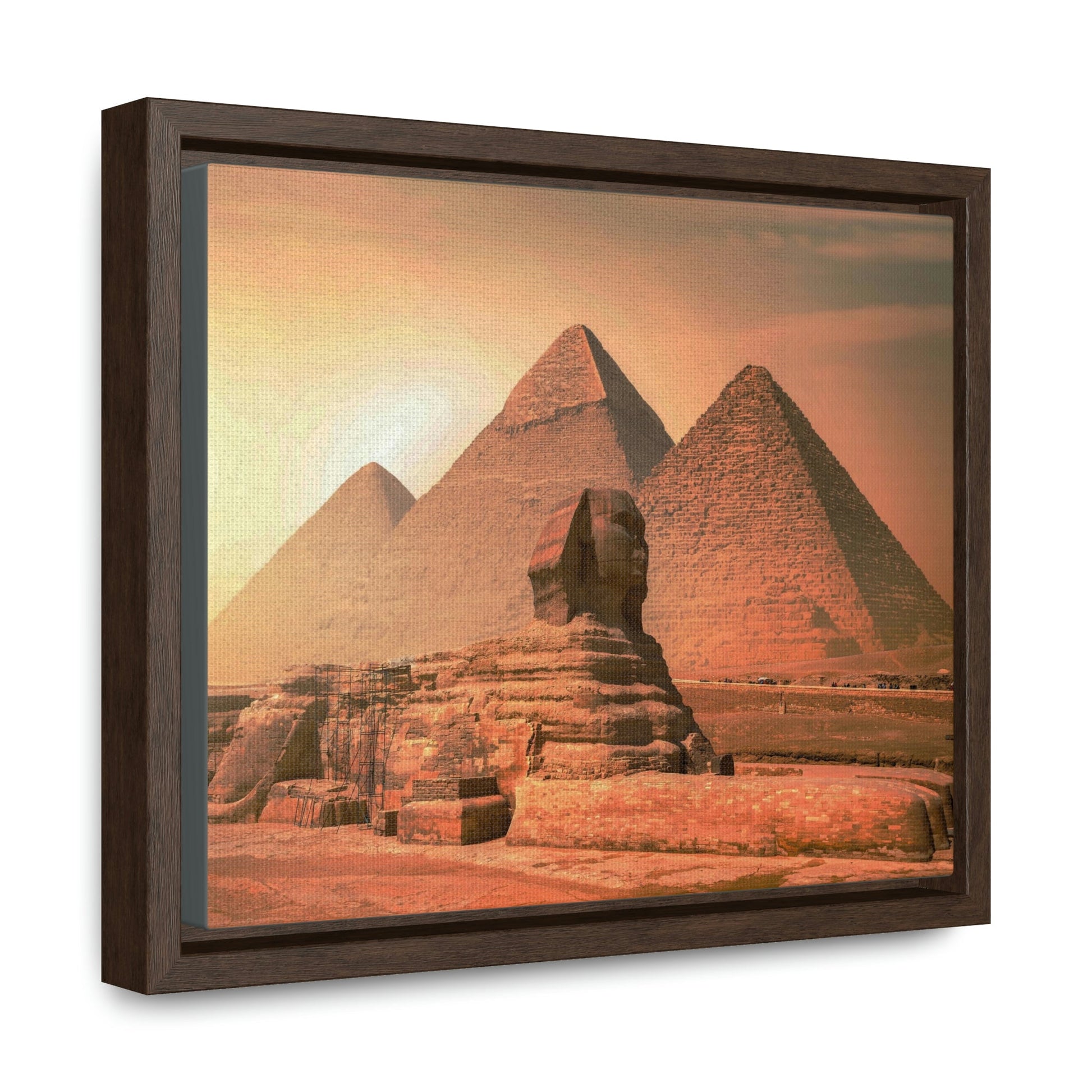 Horizontal Framed Premium Gallery Wrap Canvas - The Great Sphinx of Giza - Egypt - Ancient religions - Green Forest Home