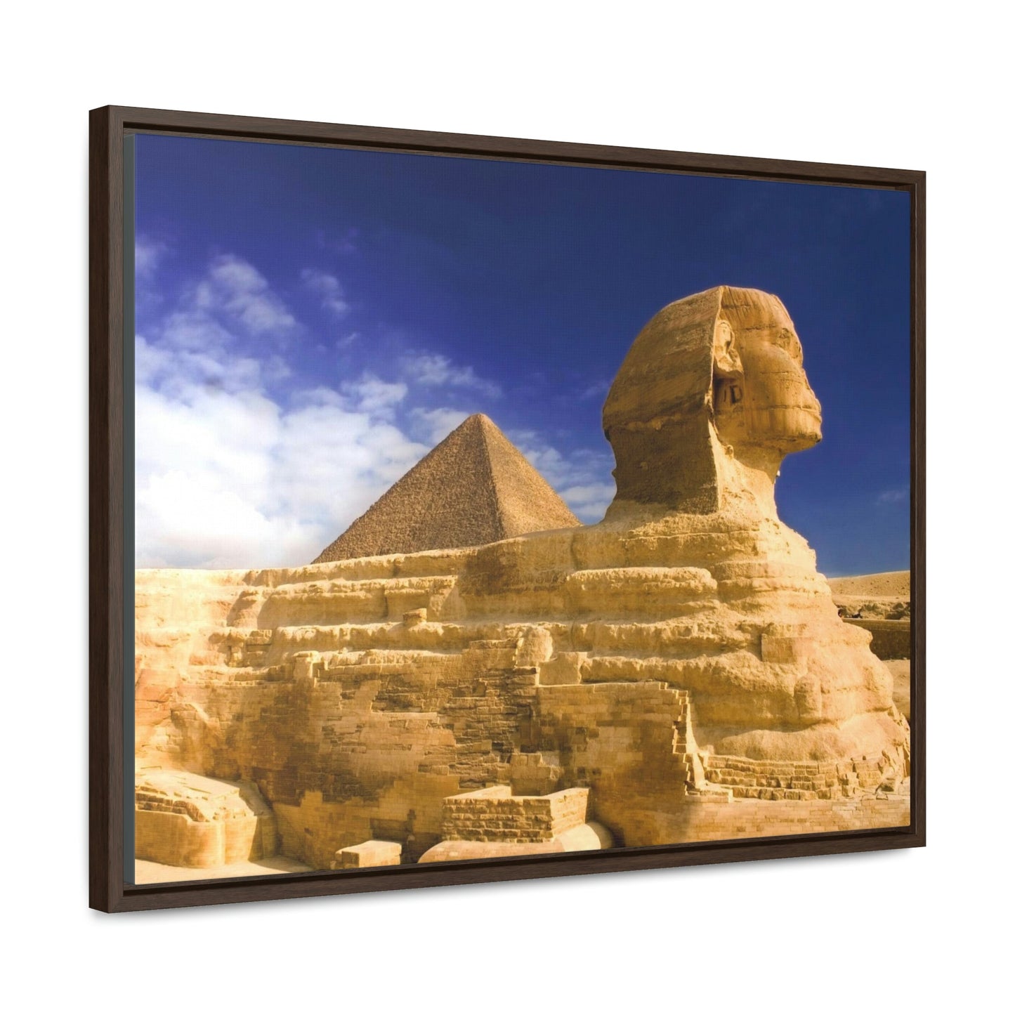 Horizontal Framed Premium Gallery Wrap Canvas - The Great Sphinx of Giza - Egypt - Ancient religions - Green Forest Home