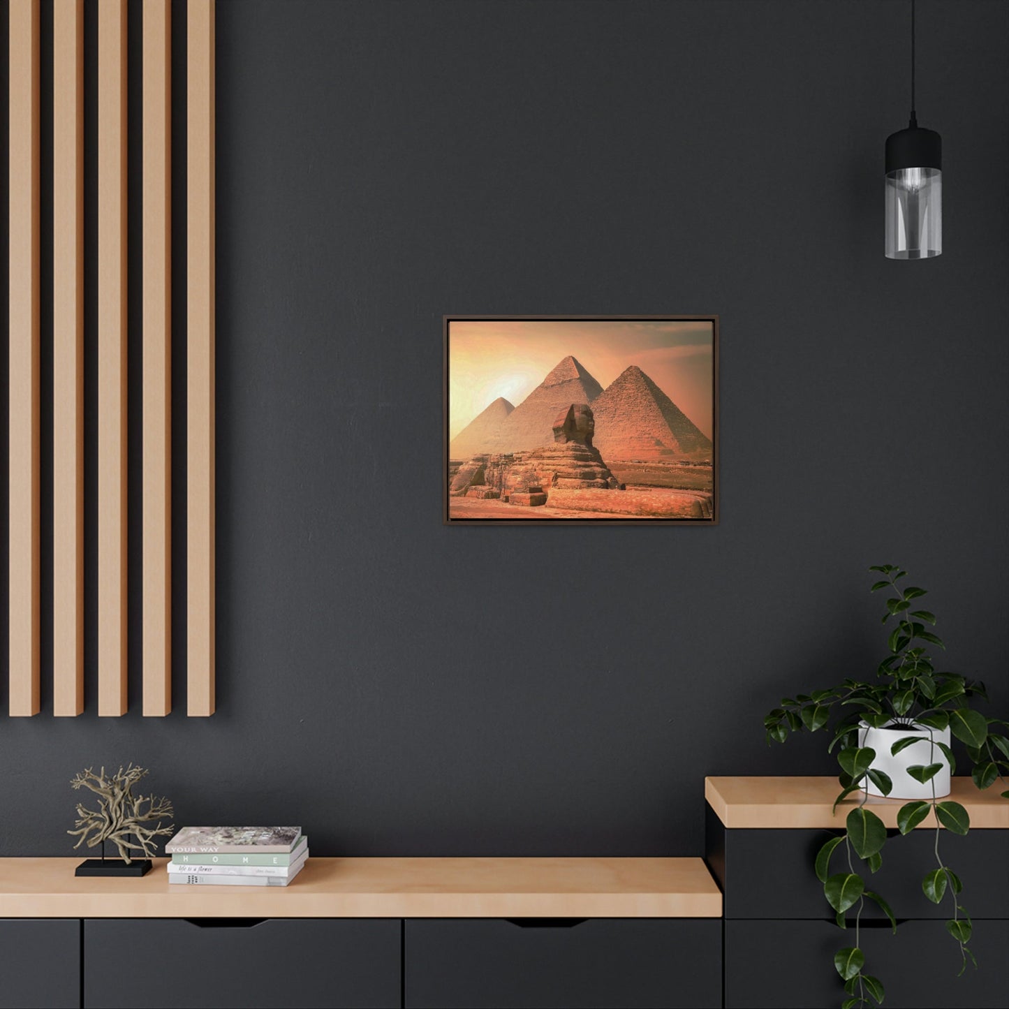 Horizontal Framed Premium Gallery Wrap Canvas - The Great Sphinx of Giza - Egypt - Ancient religions - Green Forest Home