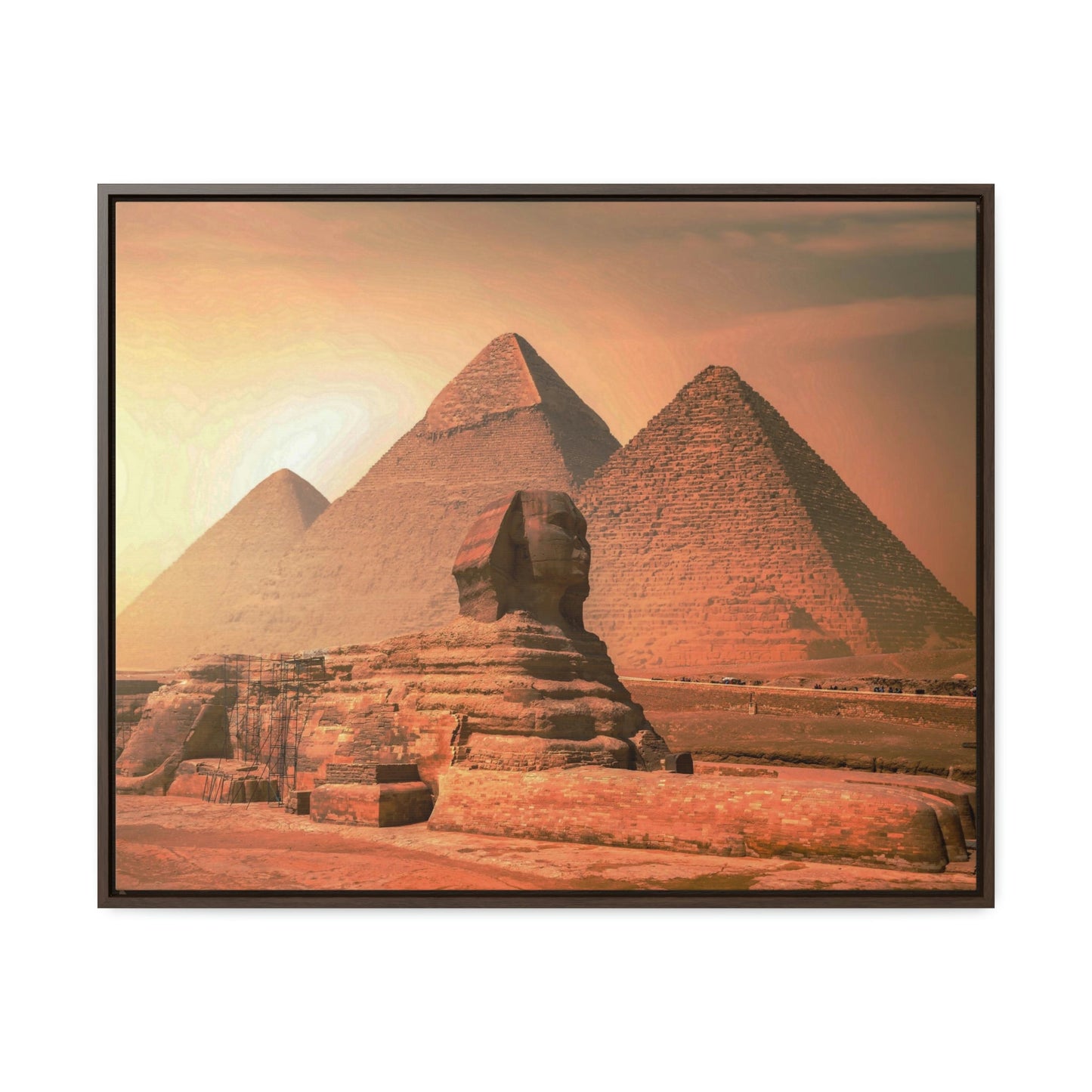 Horizontal Framed Premium Gallery Wrap Canvas - The Great Sphinx of Giza - Egypt - Ancient religions - Green Forest Home