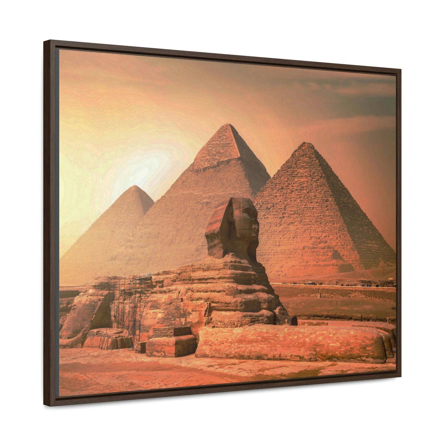 Horizontal Framed Premium Gallery Wrap Canvas - The Great Sphinx of Giza - Egypt - Ancient religions - Green Forest Home