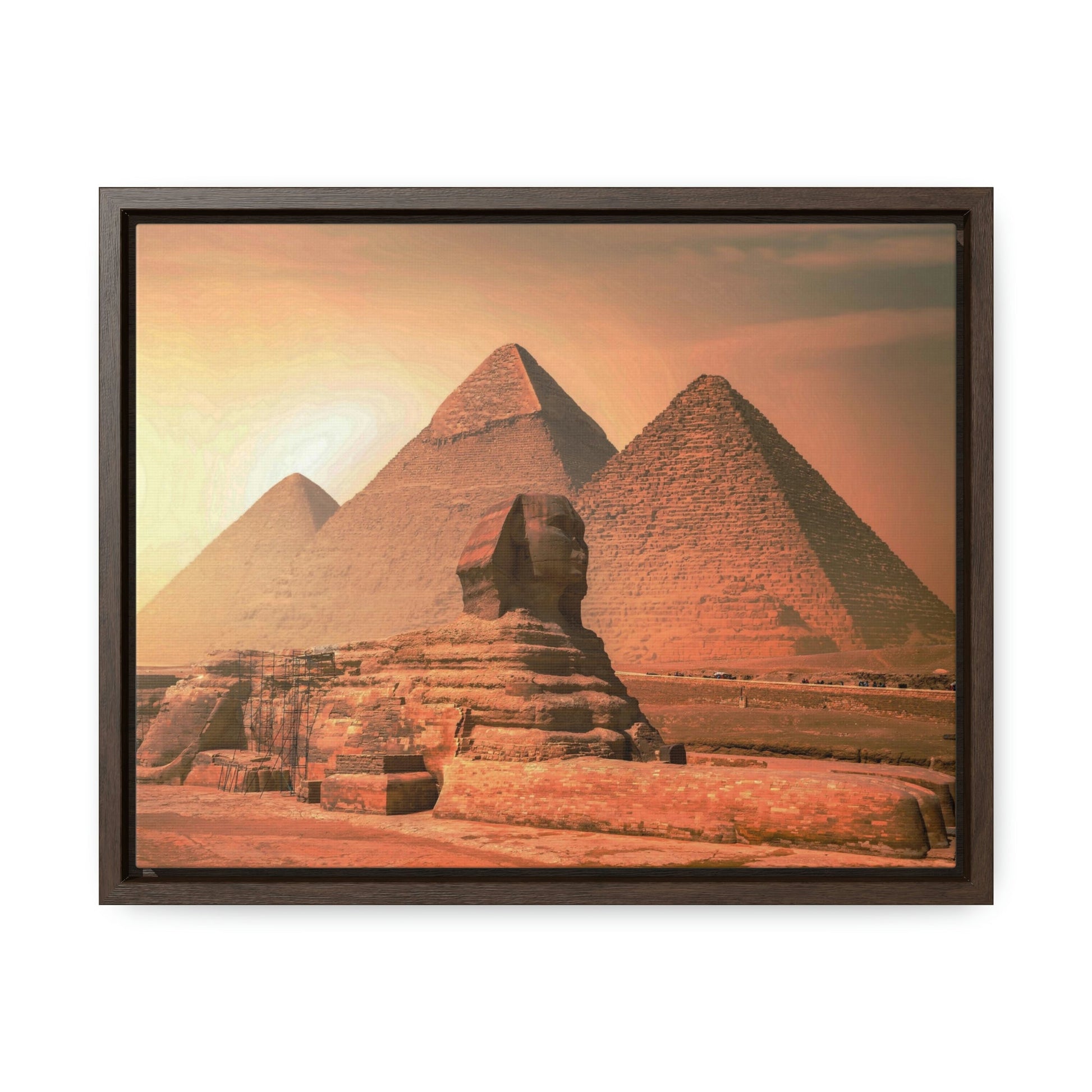 Horizontal Framed Premium Gallery Wrap Canvas - The Great Sphinx of Giza - Egypt - Ancient religions - Green Forest Home