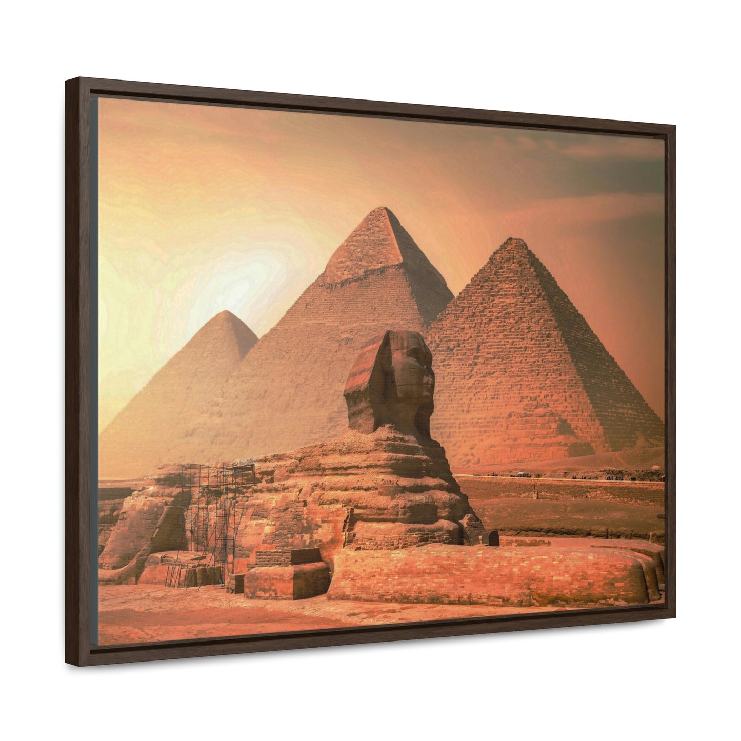 Horizontal Framed Premium Gallery Wrap Canvas - The Great Sphinx of Giza - Egypt - Ancient religions - Green Forest Home