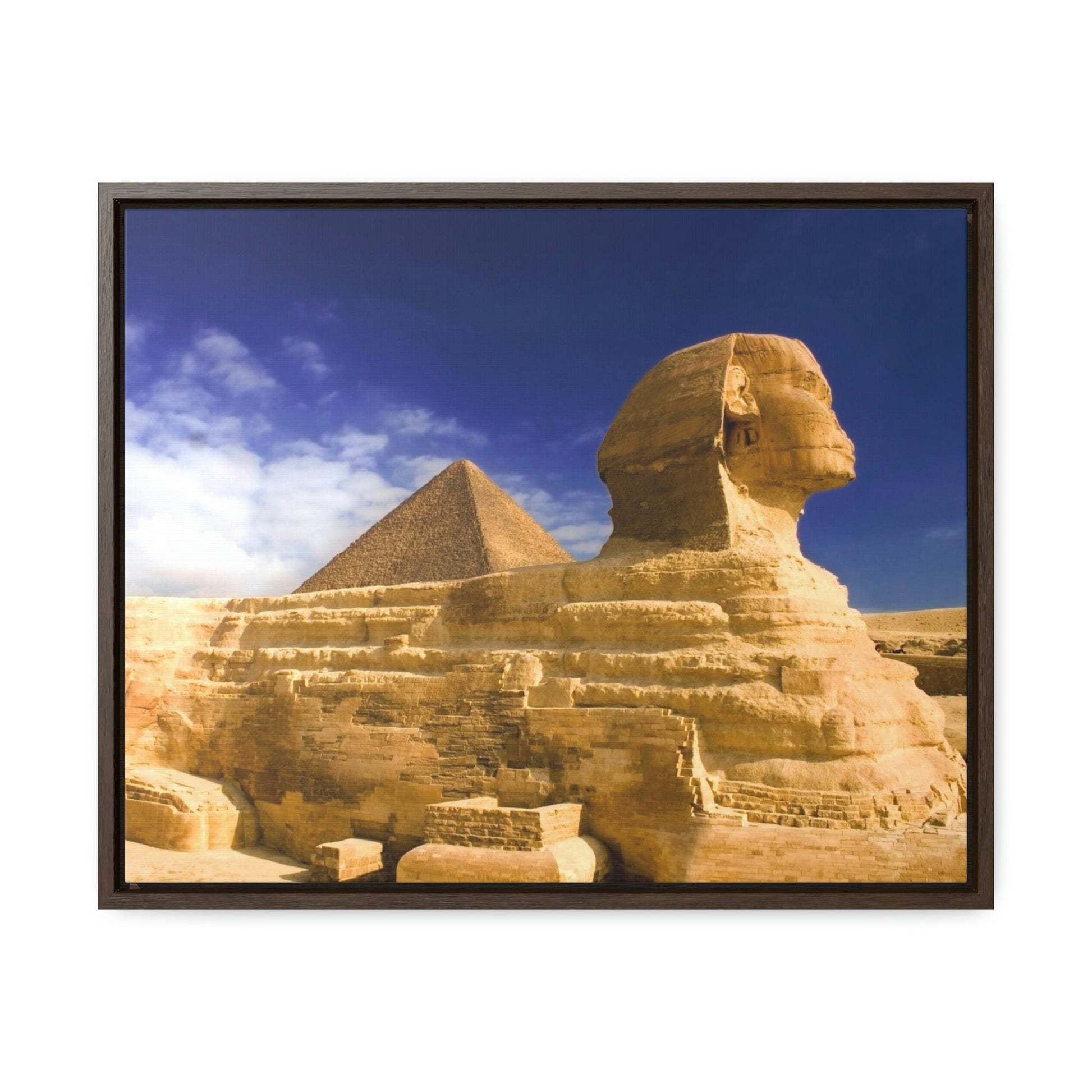 Horizontal Framed Premium Gallery Wrap Canvas - The Great Sphinx of Giza - Egypt - Ancient religions - Green Forest Home