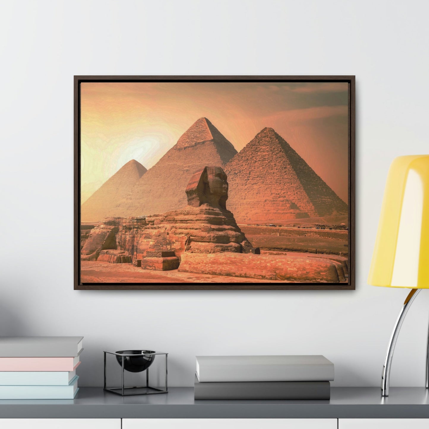 Horizontal Framed Premium Gallery Wrap Canvas - The Great Sphinx of Giza - Egypt - Ancient religions - Green Forest Home