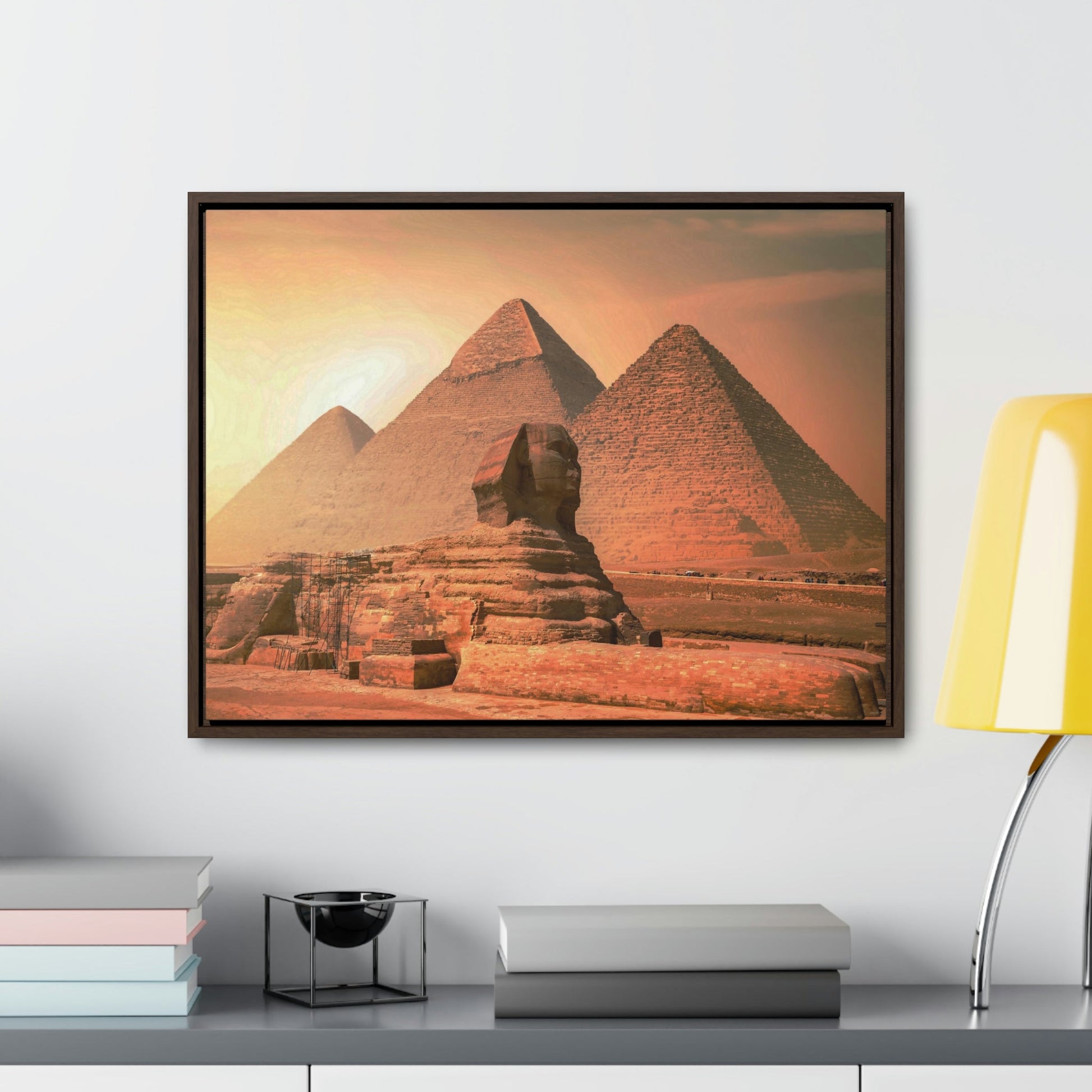 Horizontal Framed Premium Gallery Wrap Canvas - The Great Sphinx of Giza - Egypt - Ancient religions - Green Forest Home