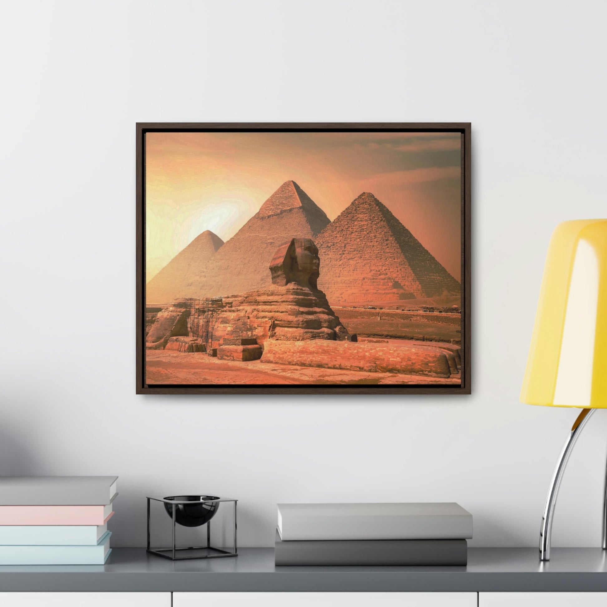 Horizontal Framed Premium Gallery Wrap Canvas - The Great Sphinx of Giza - Egypt - Ancient religions - Green Forest Home