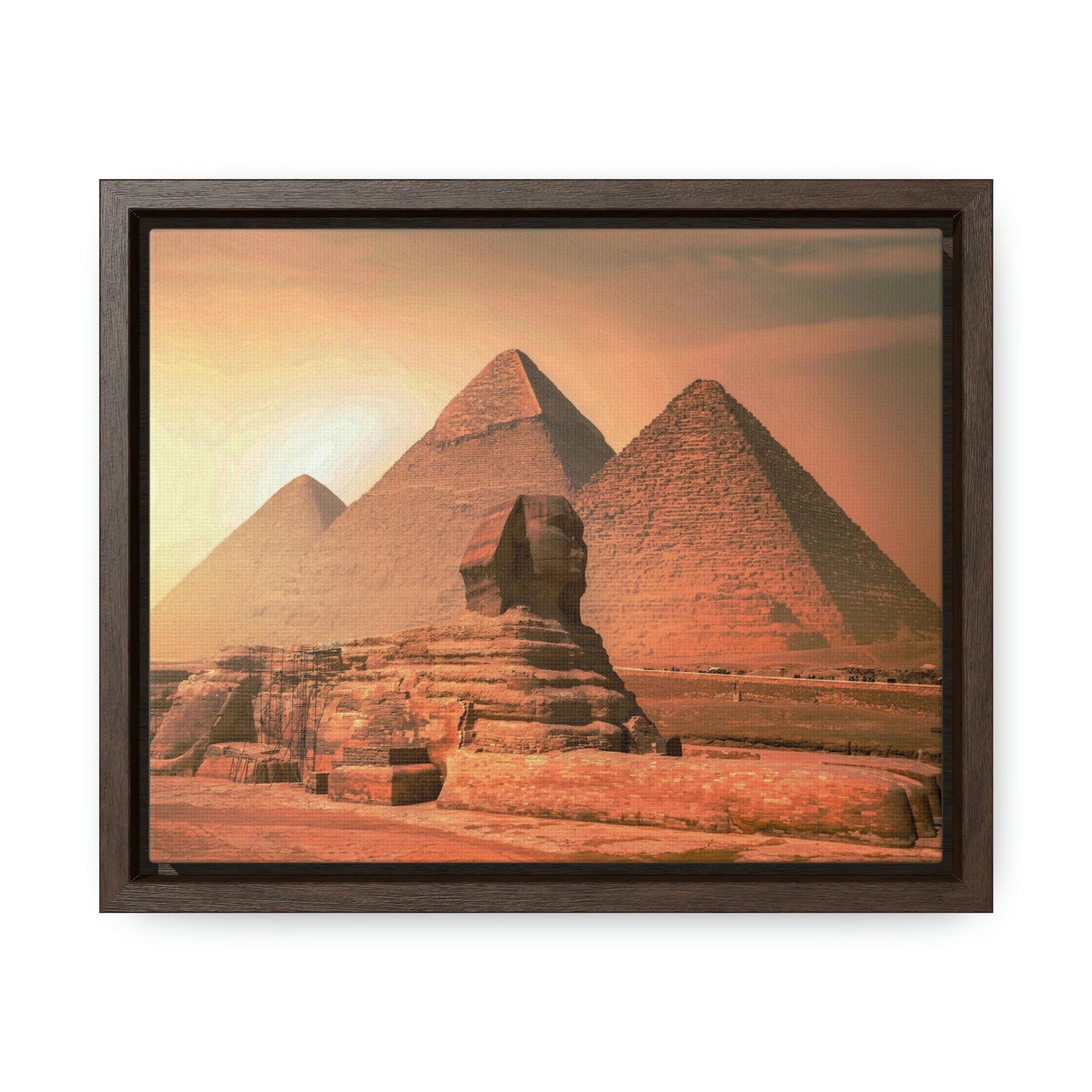 Horizontal Framed Premium Gallery Wrap Canvas - The Great Sphinx of Giza - Egypt - Ancient religions - Green Forest Home