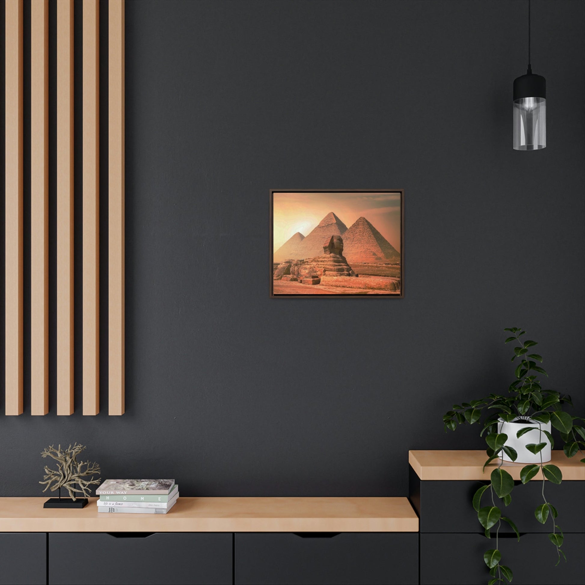 Horizontal Framed Premium Gallery Wrap Canvas - The Great Sphinx of Giza - Egypt - Ancient religions - Green Forest Home