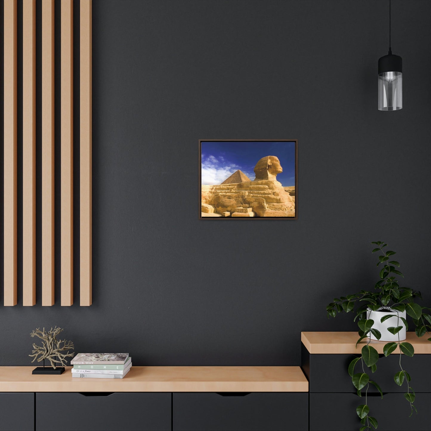 Horizontal Framed Premium Gallery Wrap Canvas - The Great Sphinx of Giza - Egypt - Ancient religions - Green Forest Home