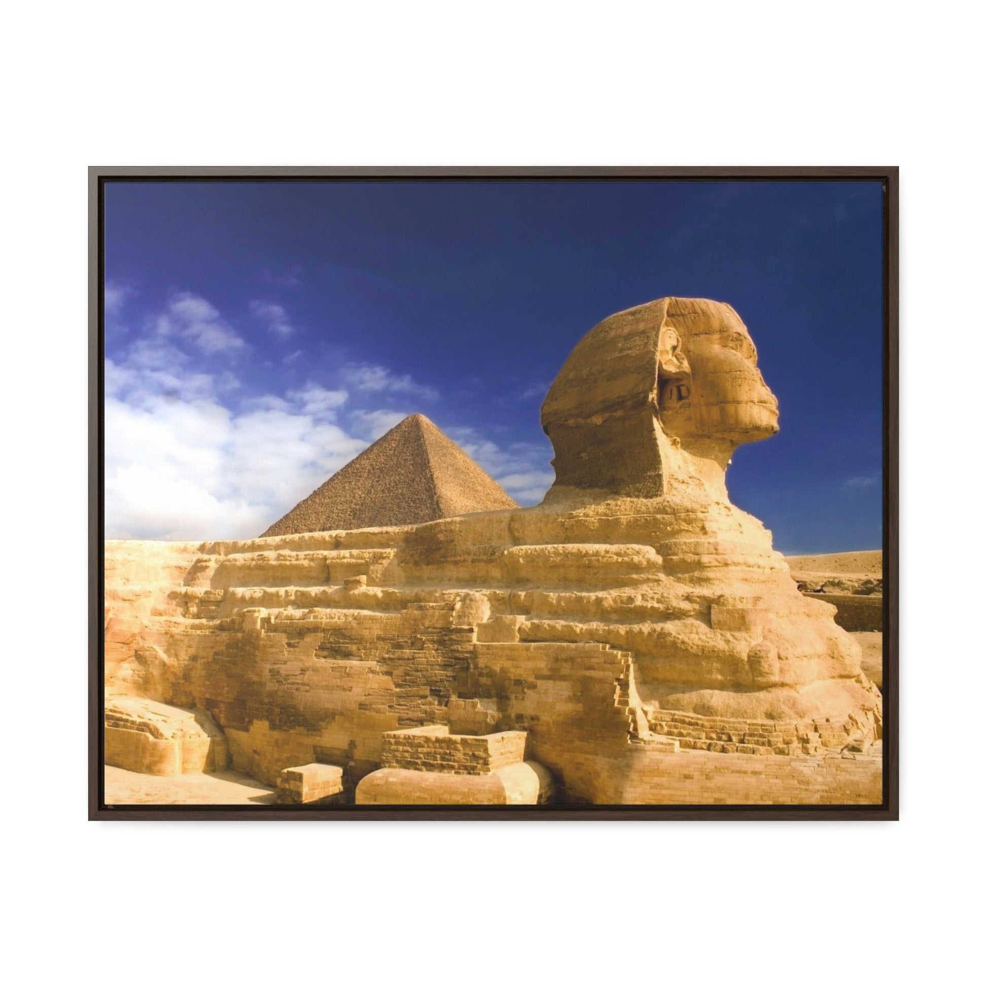 Horizontal Framed Premium Gallery Wrap Canvas - The Great Sphinx of Giza - Egypt - Ancient religions - Green Forest Home