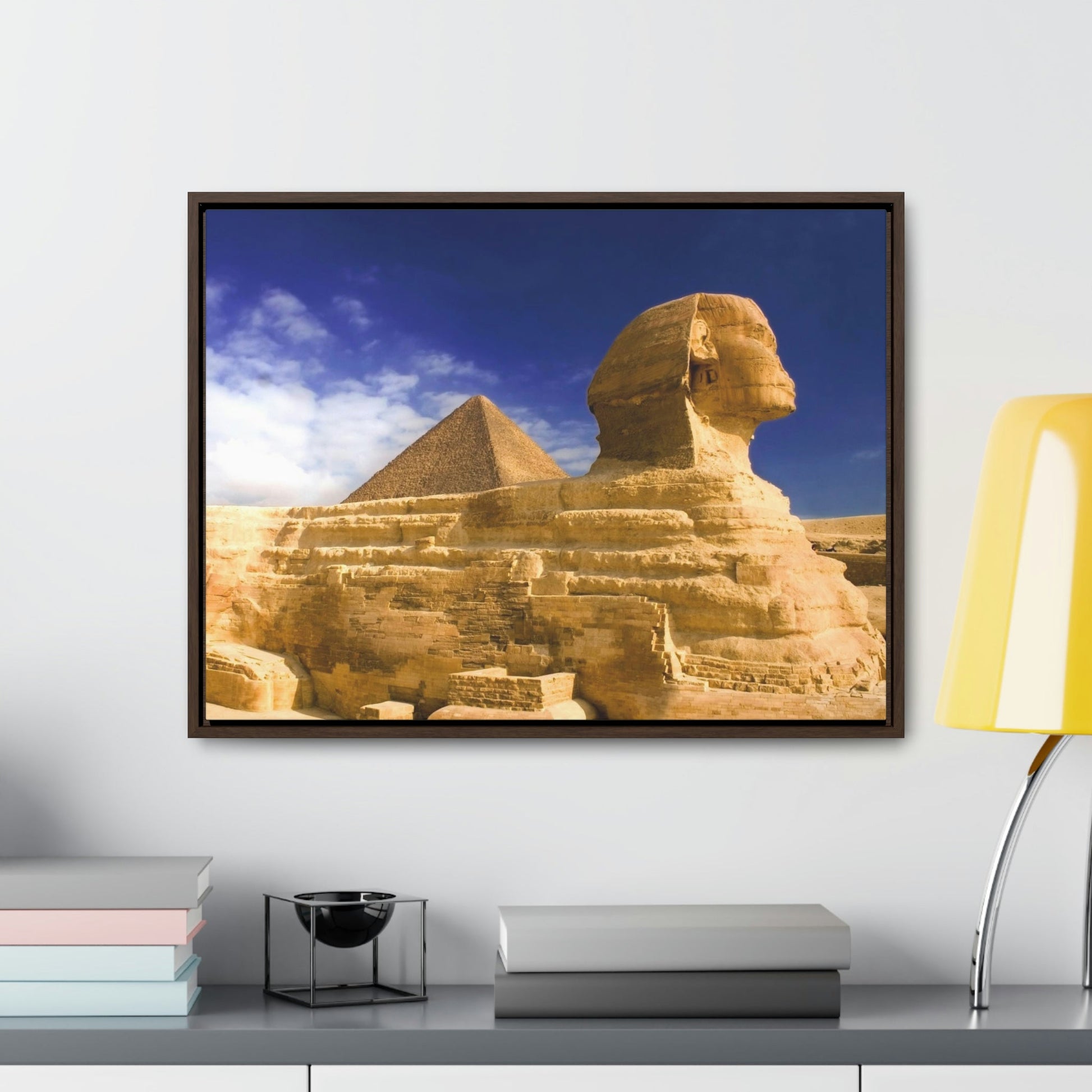 Horizontal Framed Premium Gallery Wrap Canvas - The Great Sphinx of Giza - Egypt - Ancient religions - Green Forest Home