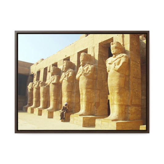 Horizontal Framed Premium Gallery Wrap Canvas - View of Luxor Temple - Egypt - Ancient religions - Green Forest Home