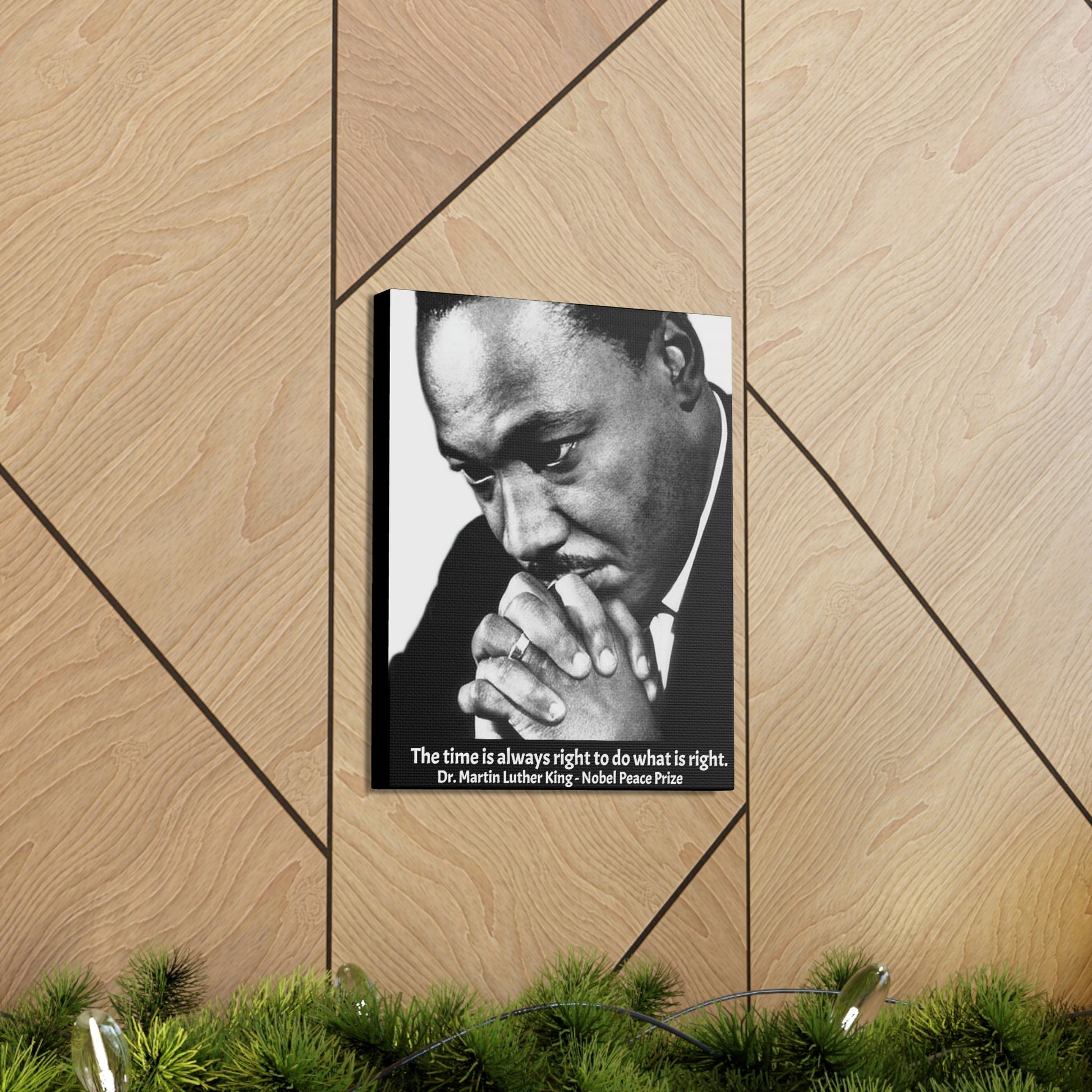 LEADERS - SMALL Canvas Gallery Wraps - Made in USA - Martyr Dr. Martin Luther King - Historic USA figure for Voting & Human rights - Green Forest Home