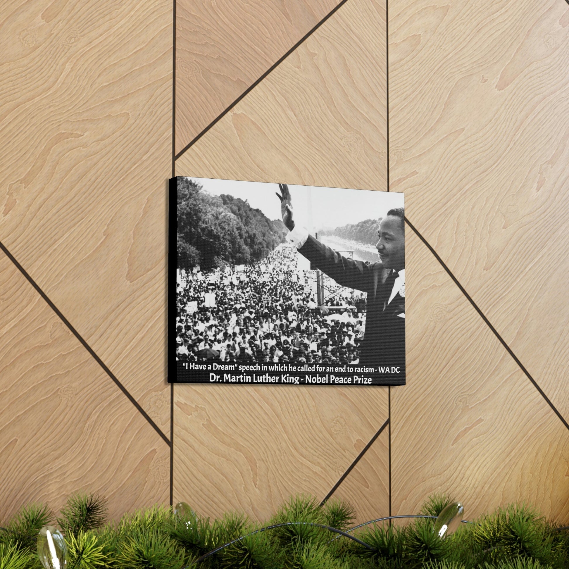 LEADERS - SMALL Canvas Gallery Wraps - Made in USA - Martyr Dr. Martin Luther King - Historic USA figure for Voting & Human rights - WA DC Peace & voting rights march - Green Forest Home