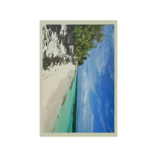 Low cost quality Posters - Pristine and remote - Pajaros Beach in Mona Island PR - resting in paradise - Green Forest Home